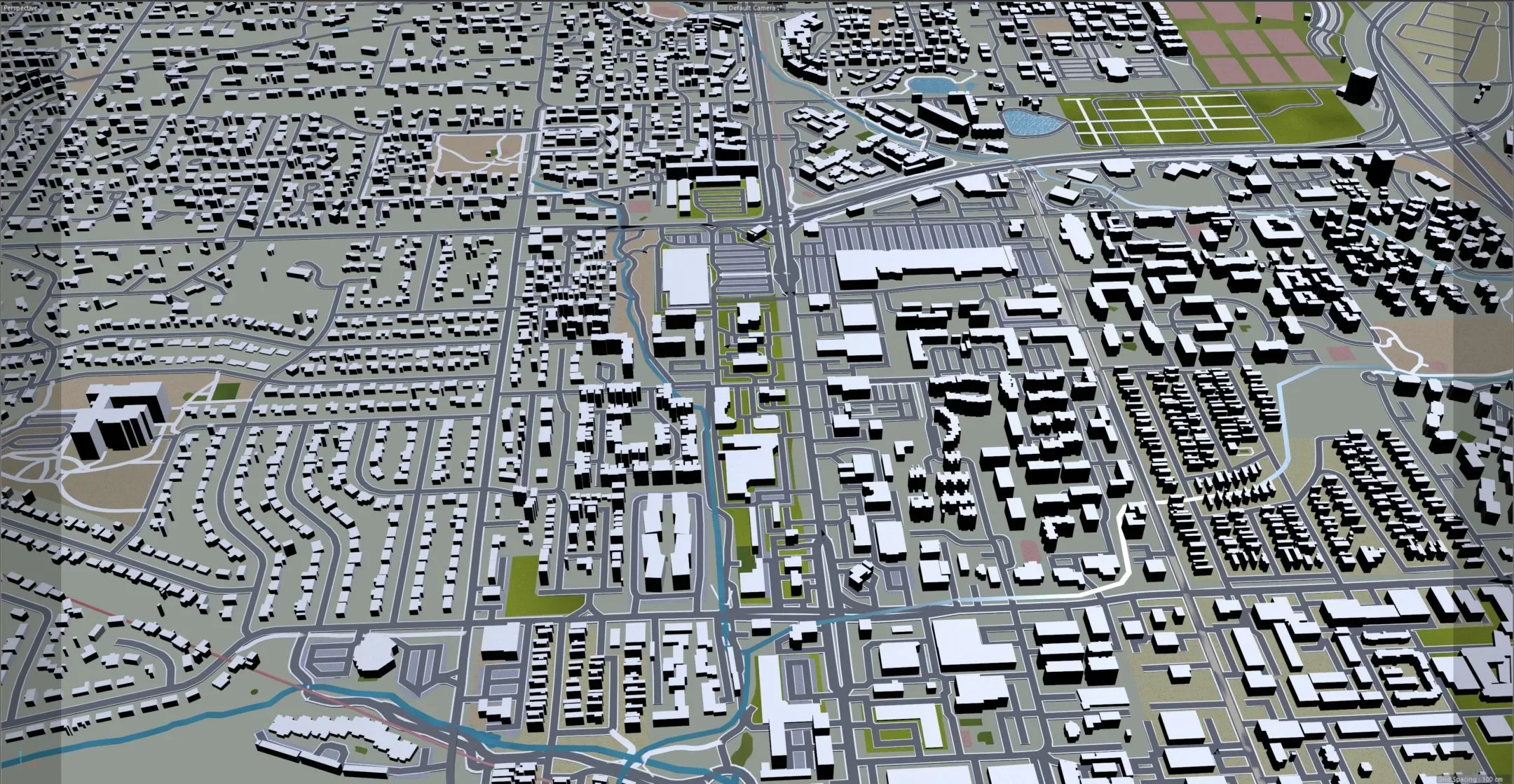 Boulder city Colorado USA 3d model 30km