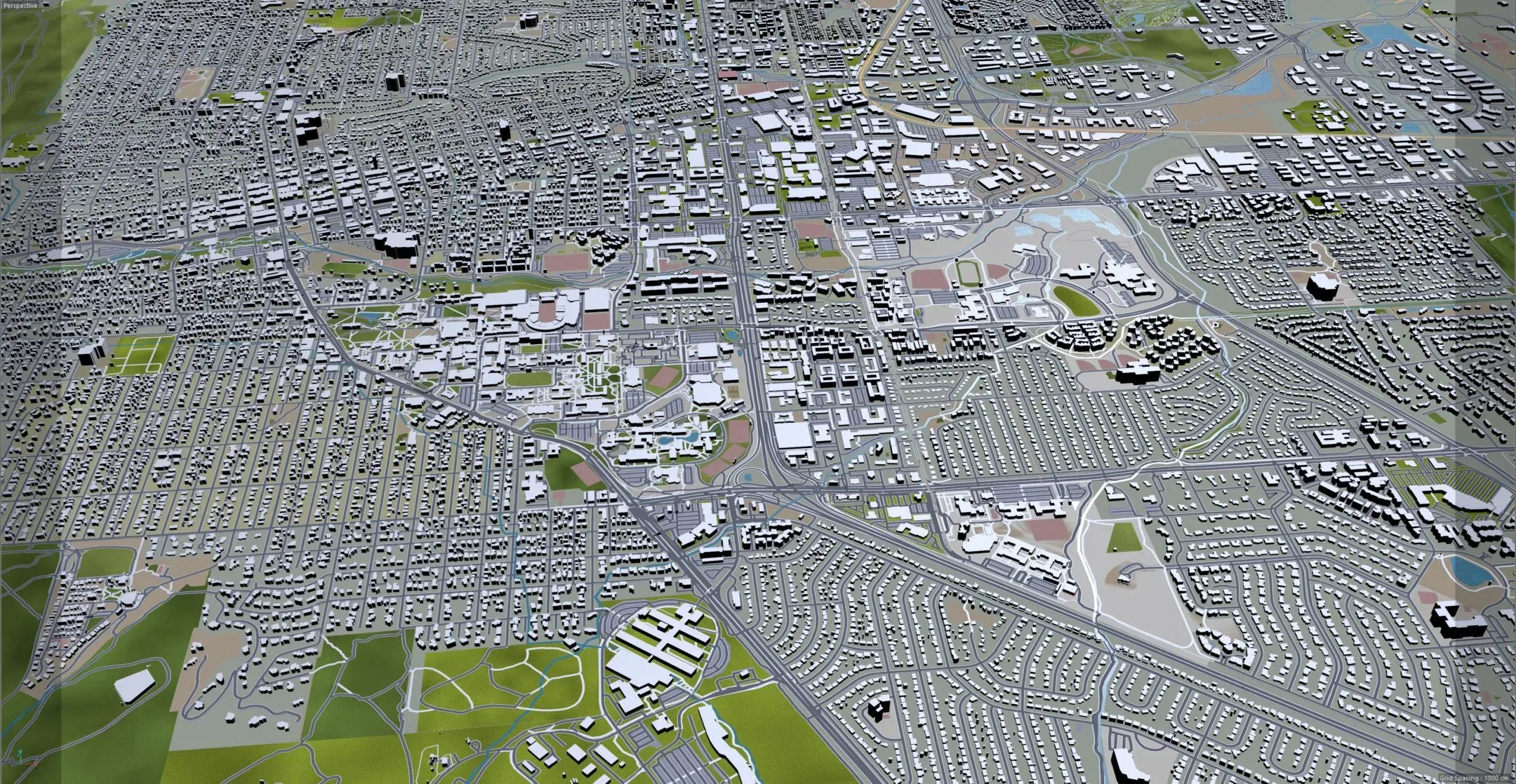 Boulder city Colorado USA 3d model 30km