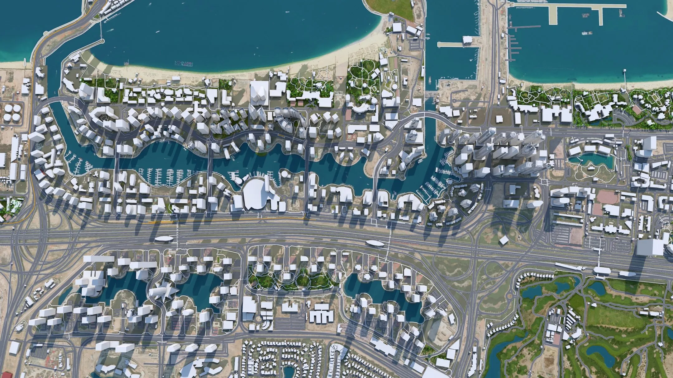 Dubai United Arab city Emirates 3d model 80km