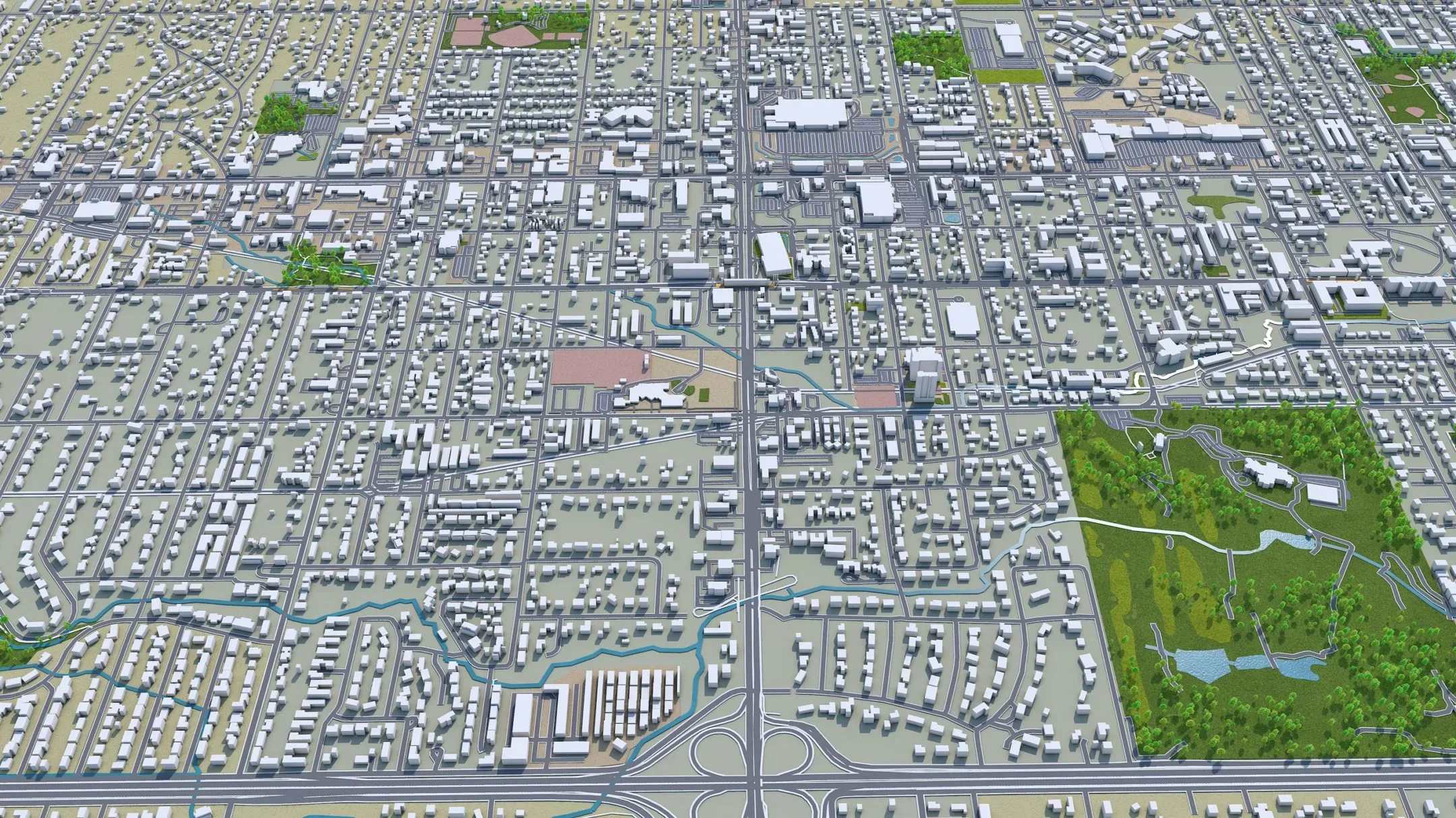 Lakewood city Colorado USA 3d model 30km