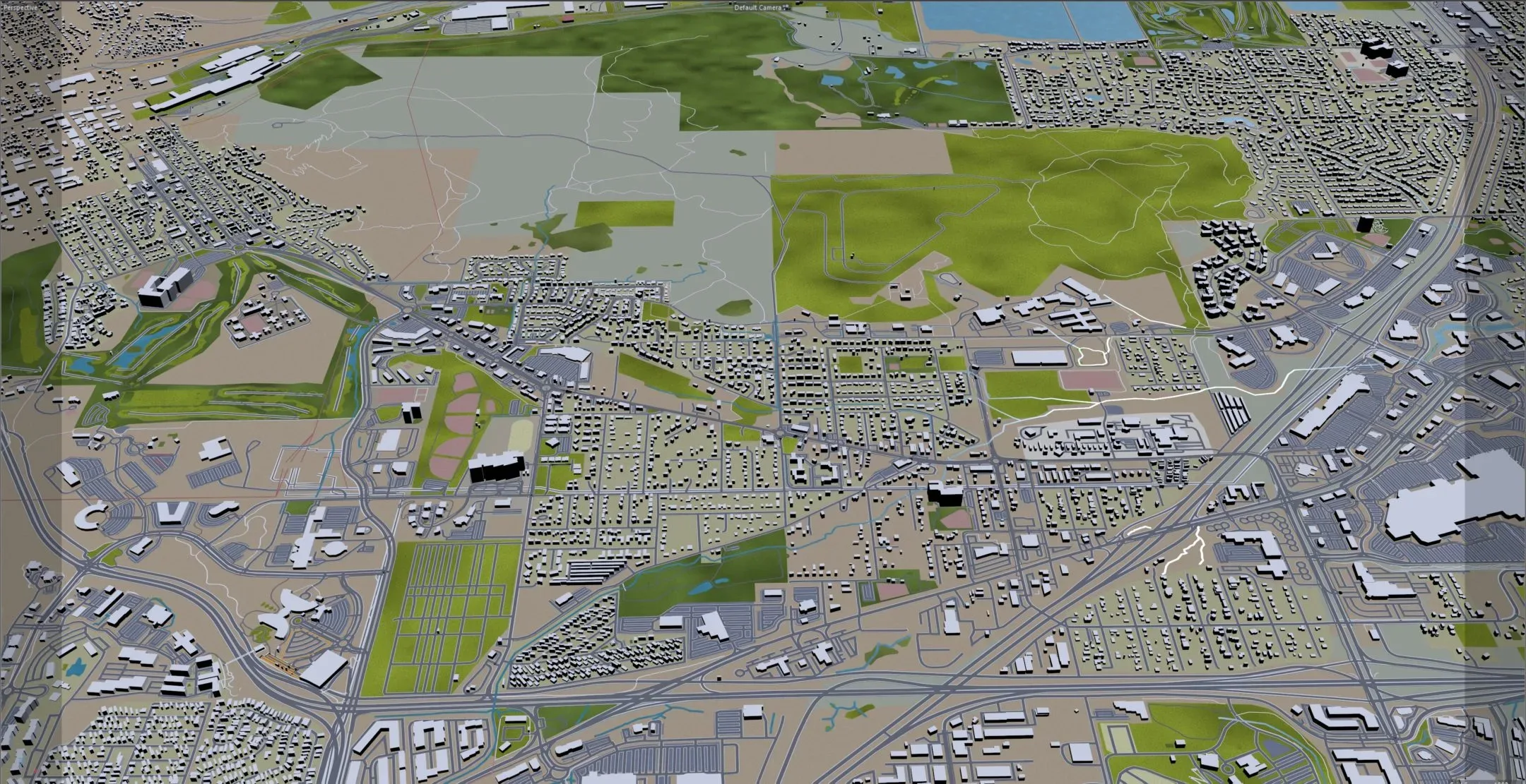 Lakewood city Colorado USA 3d model 30km