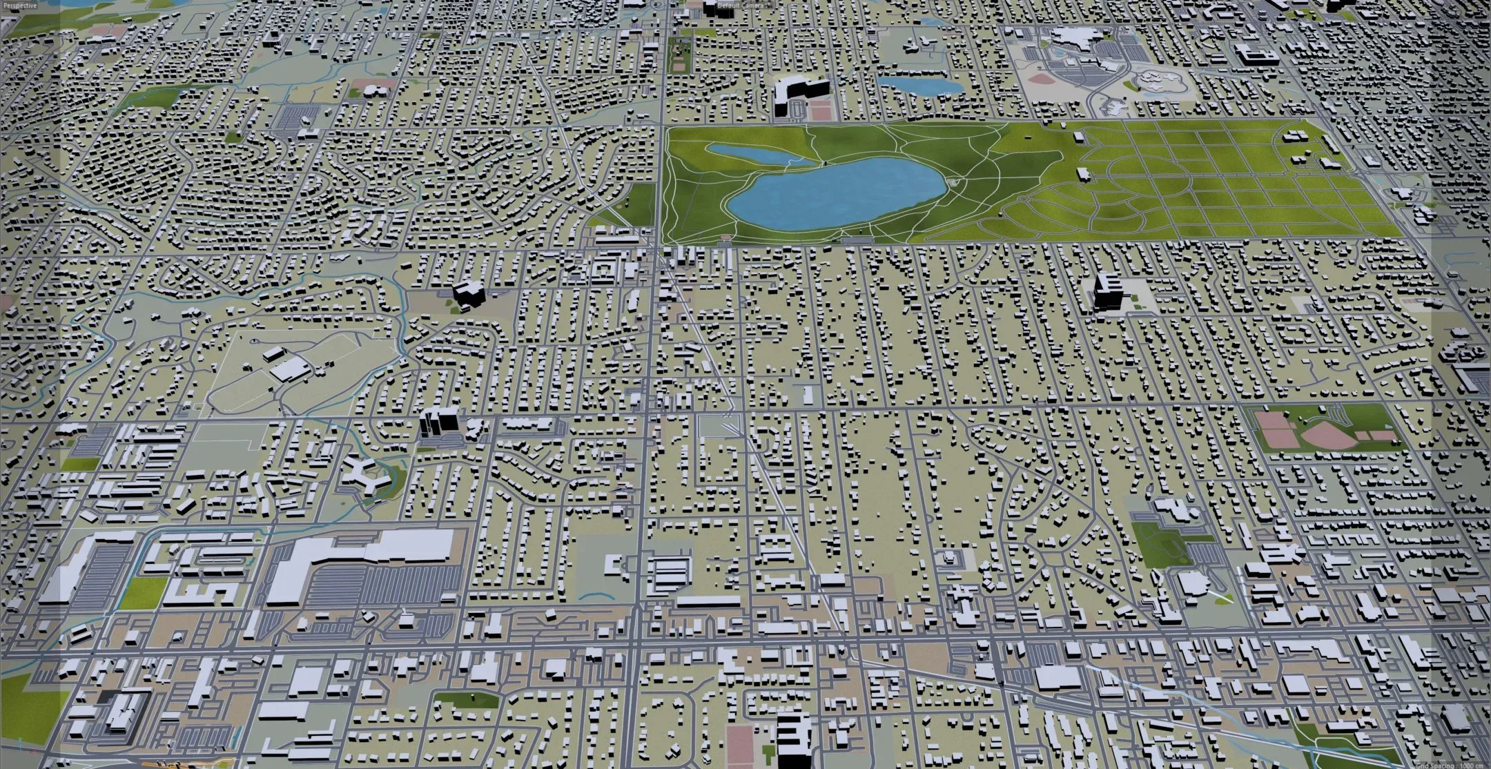 Lakewood city Colorado USA 3d model 30km