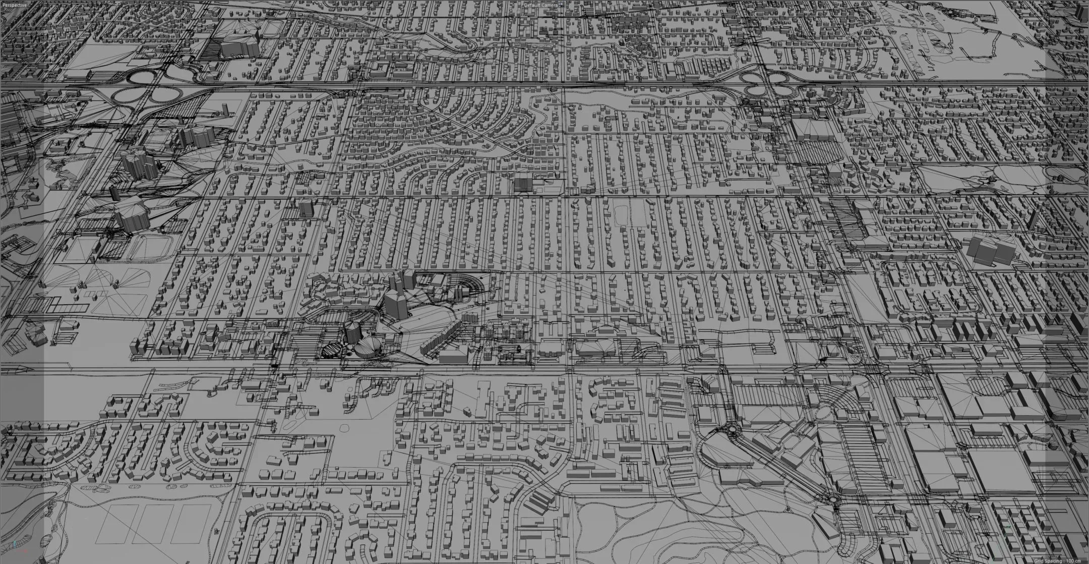 Lakewood city Colorado USA 3d model 30km