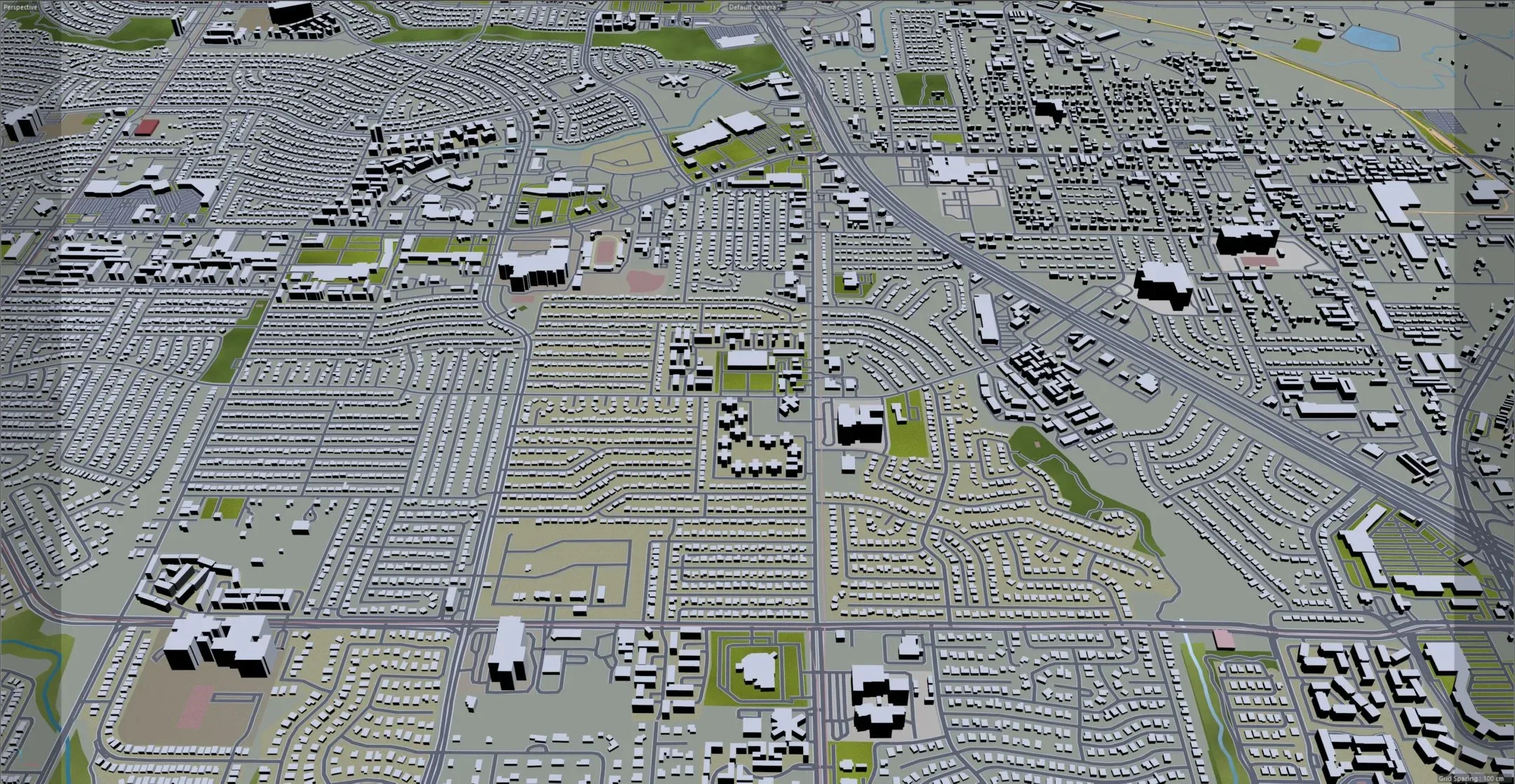 Lewisville city Texas USA 3d model 25km