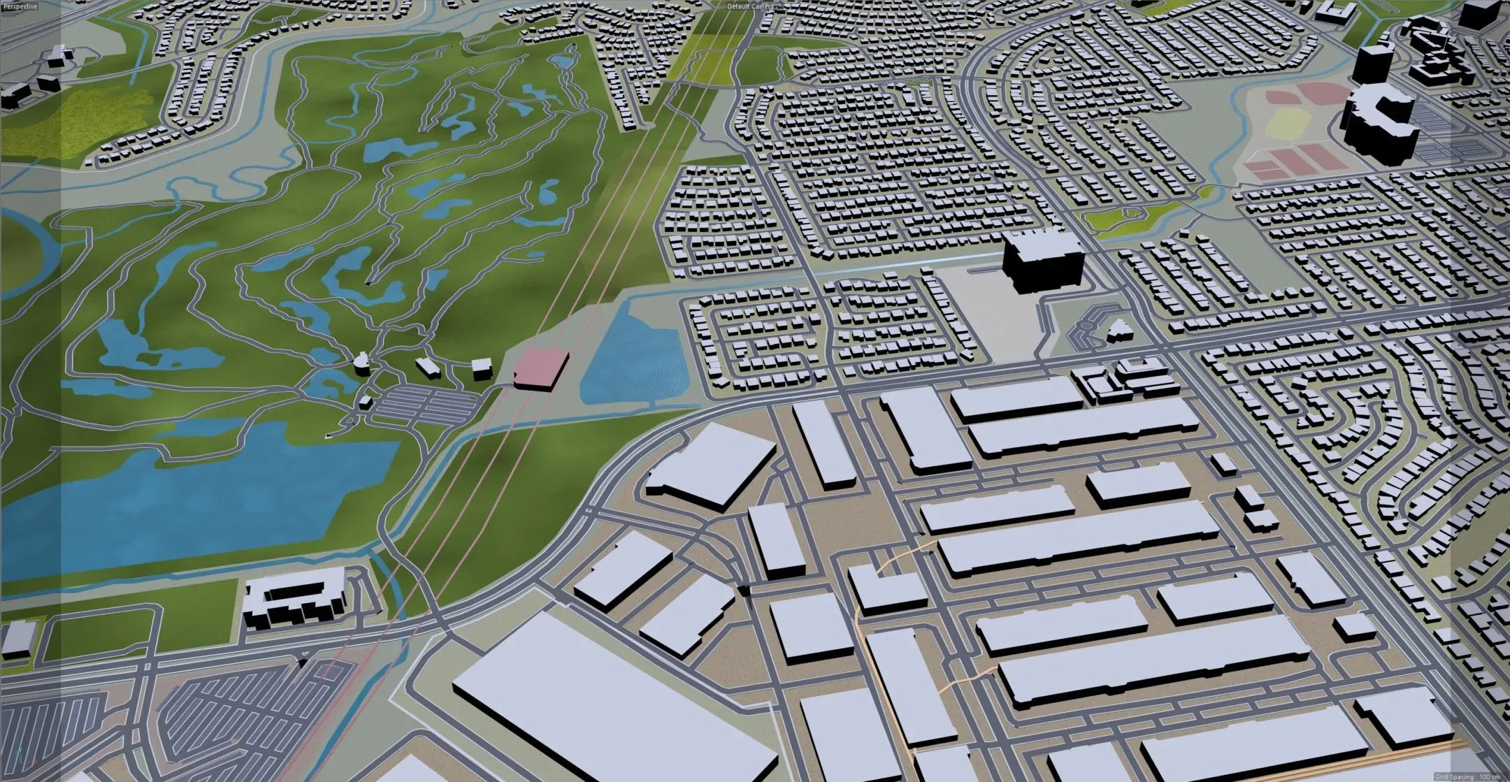 Lewisville city Texas USA 3d model 25km