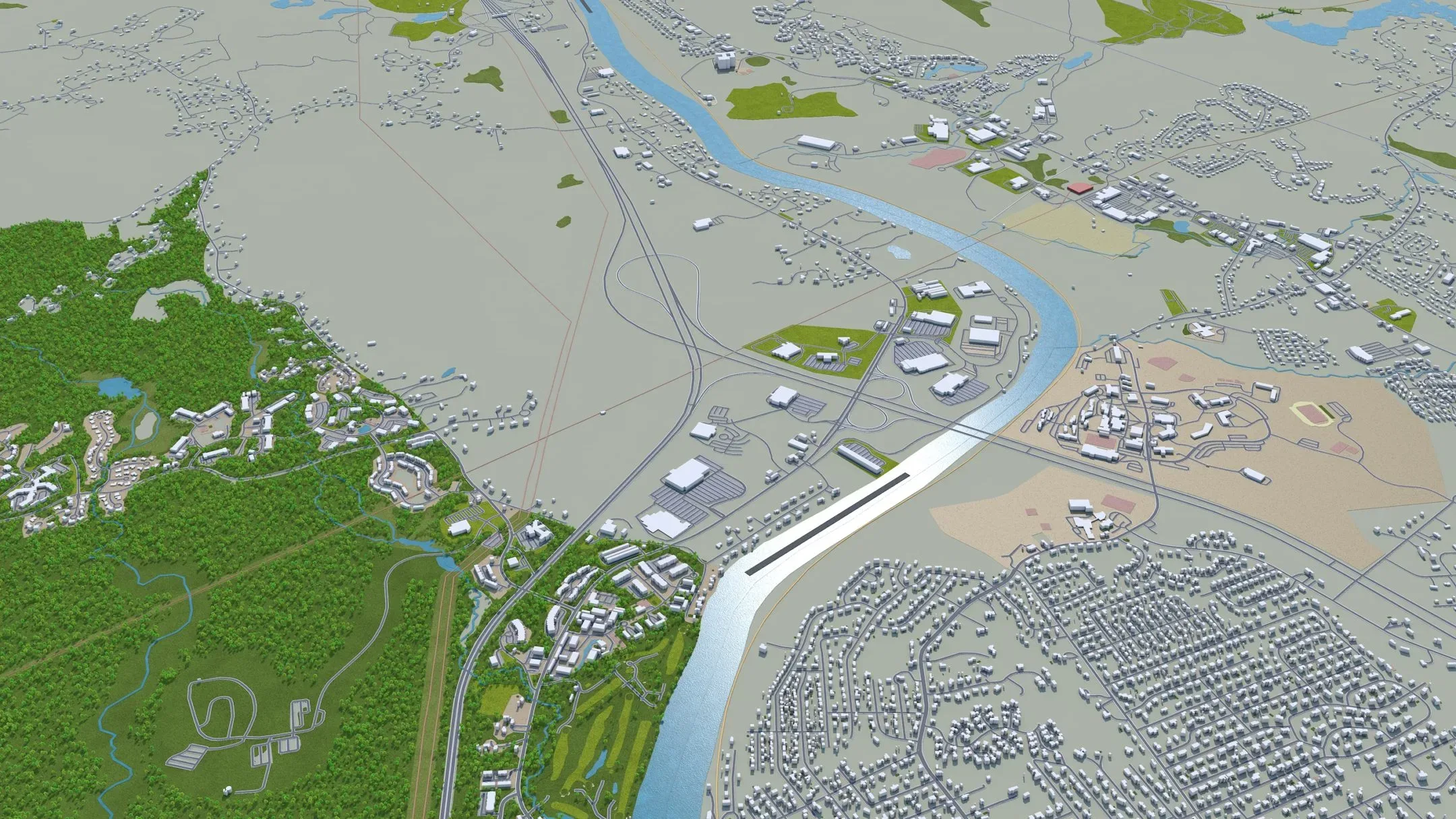 McAllen city Texas USA 3d model 40km