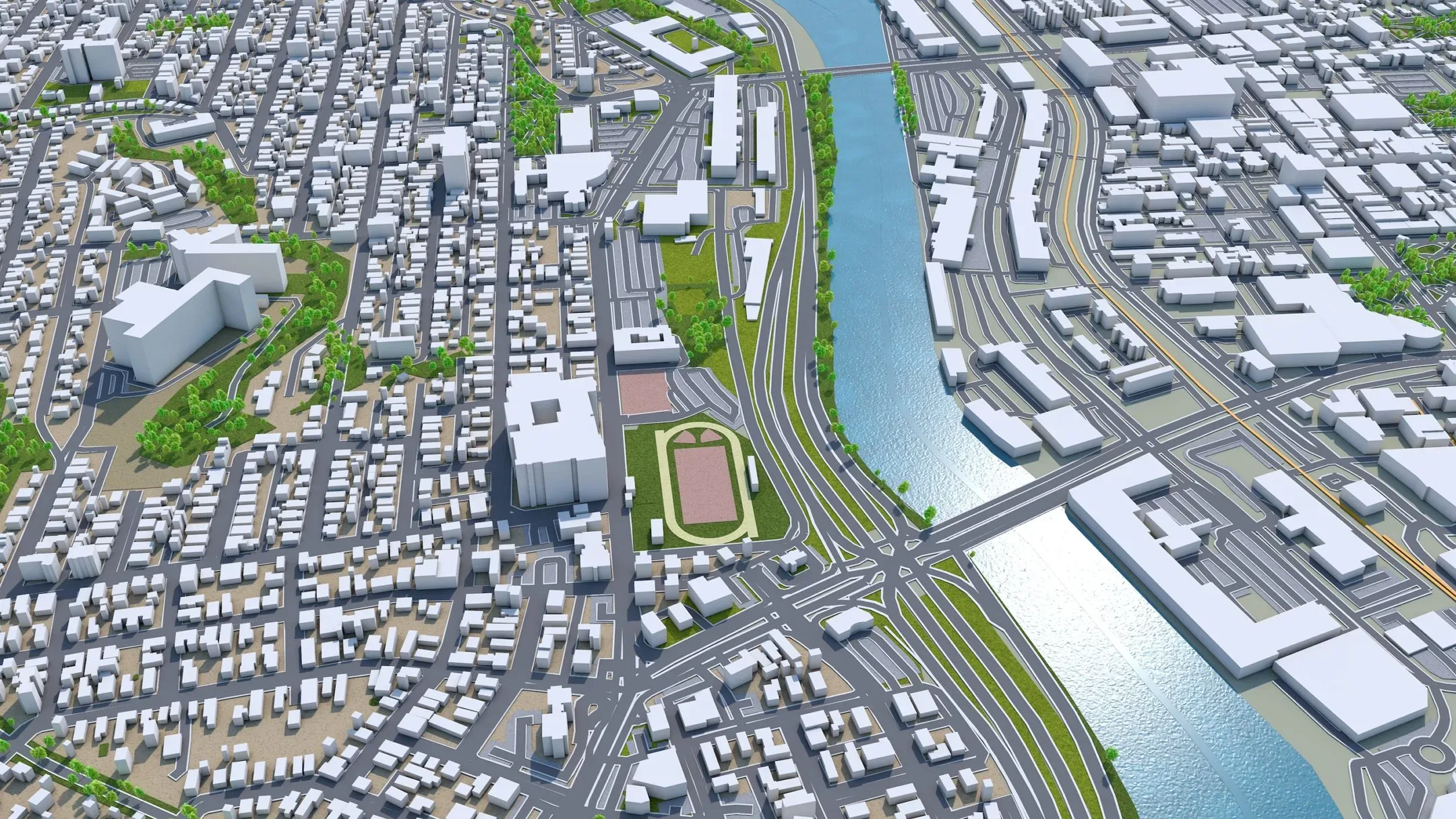 McAllen city Texas USA 3d model 40km