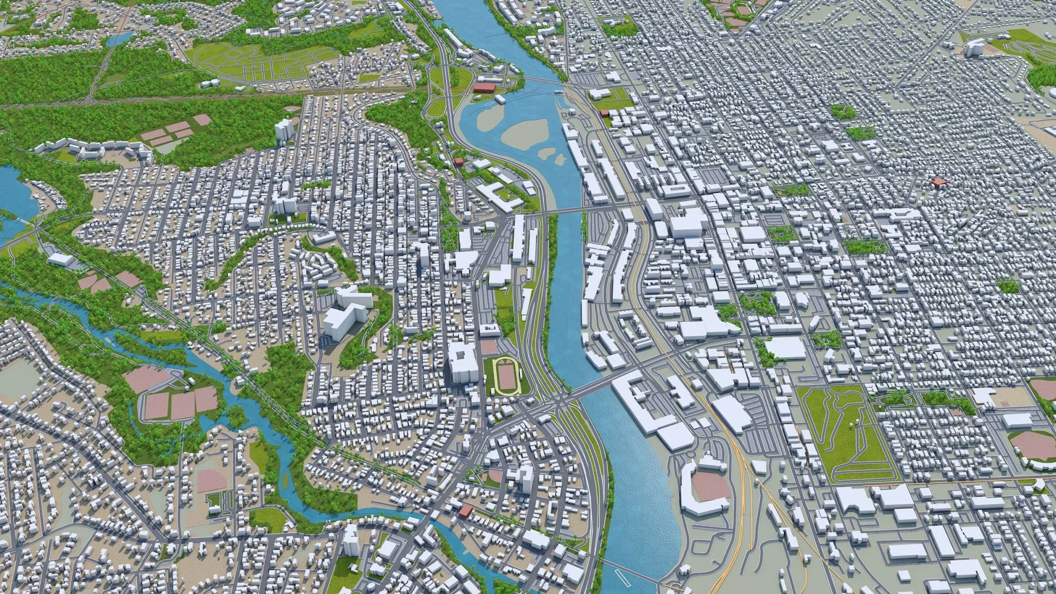 McAllen city Texas USA 3d model 40km