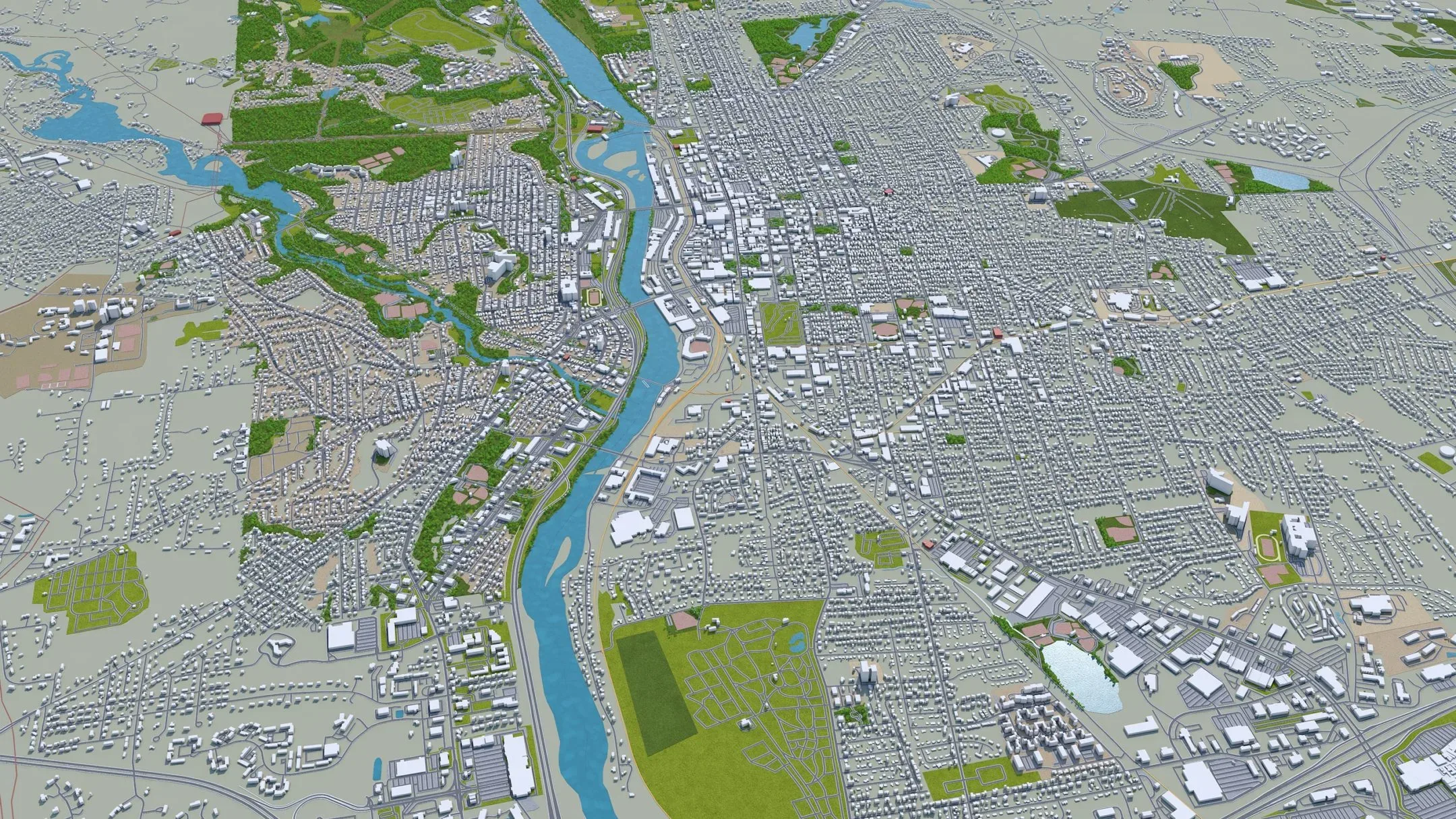 McAllen city Texas USA 3d model 40km