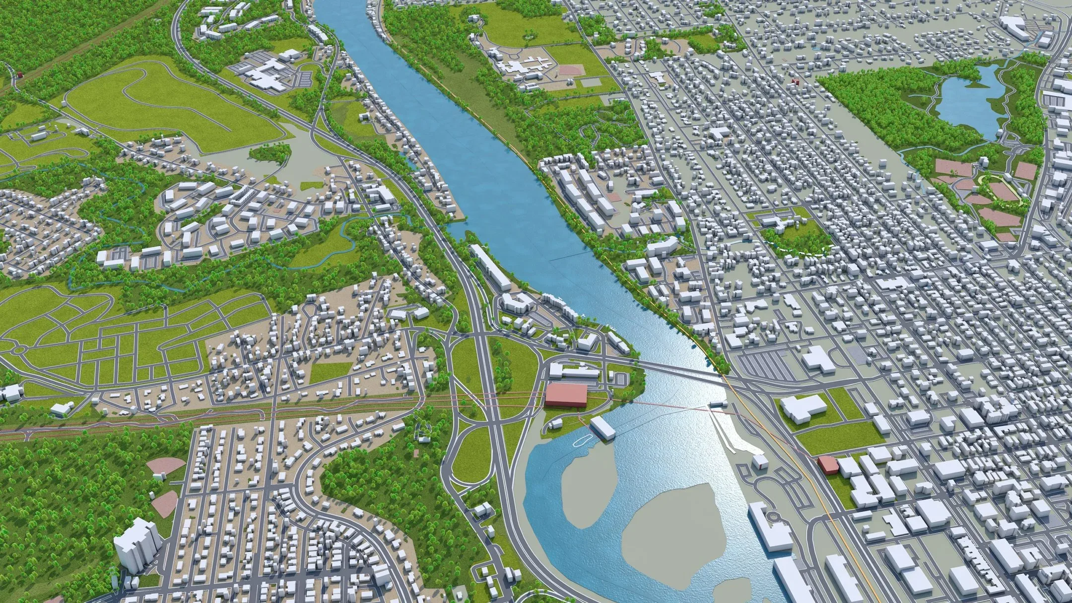 McAllen city Texas USA 3d model 40km