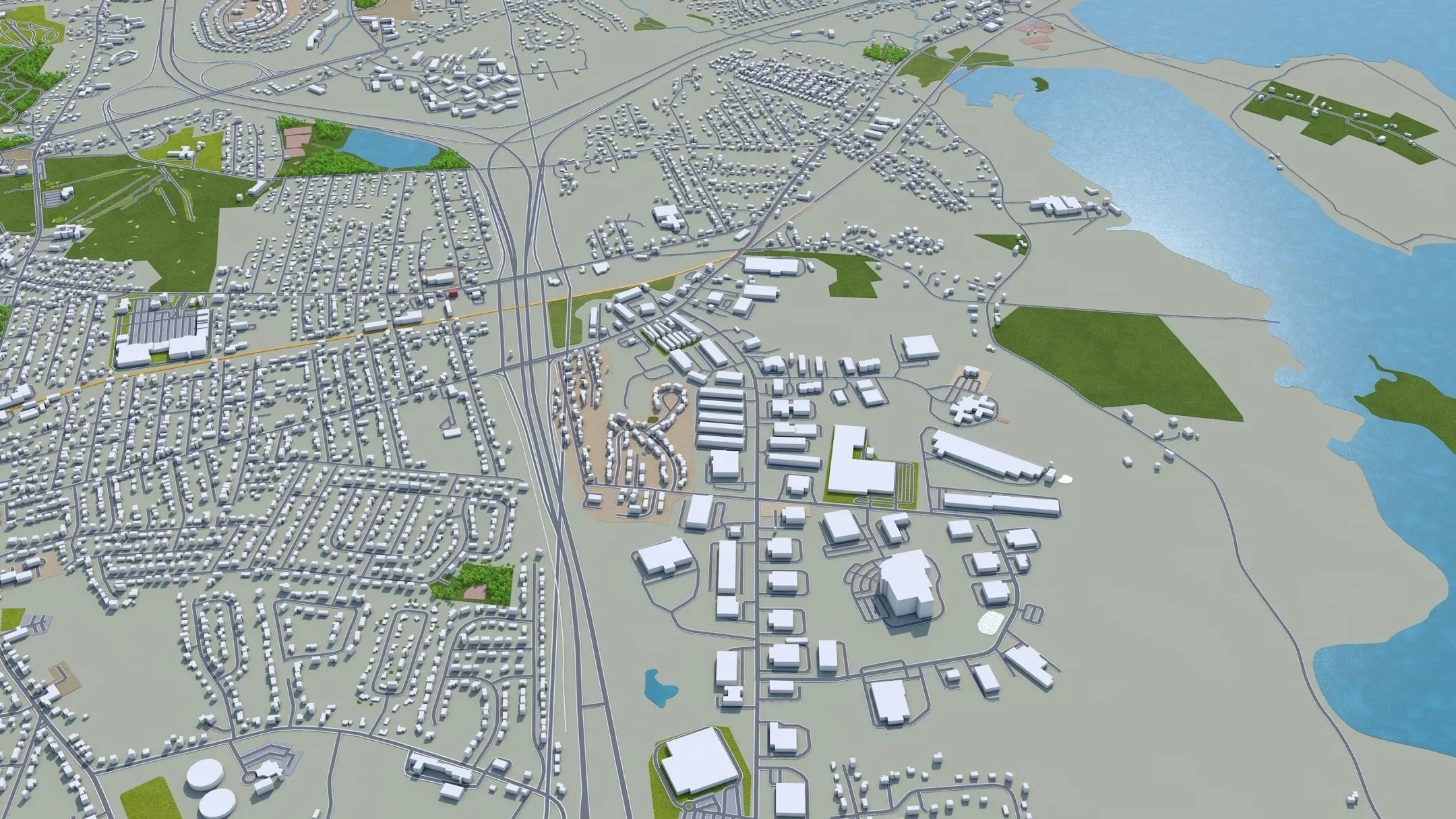 McAllen city Texas USA 3d model 40km