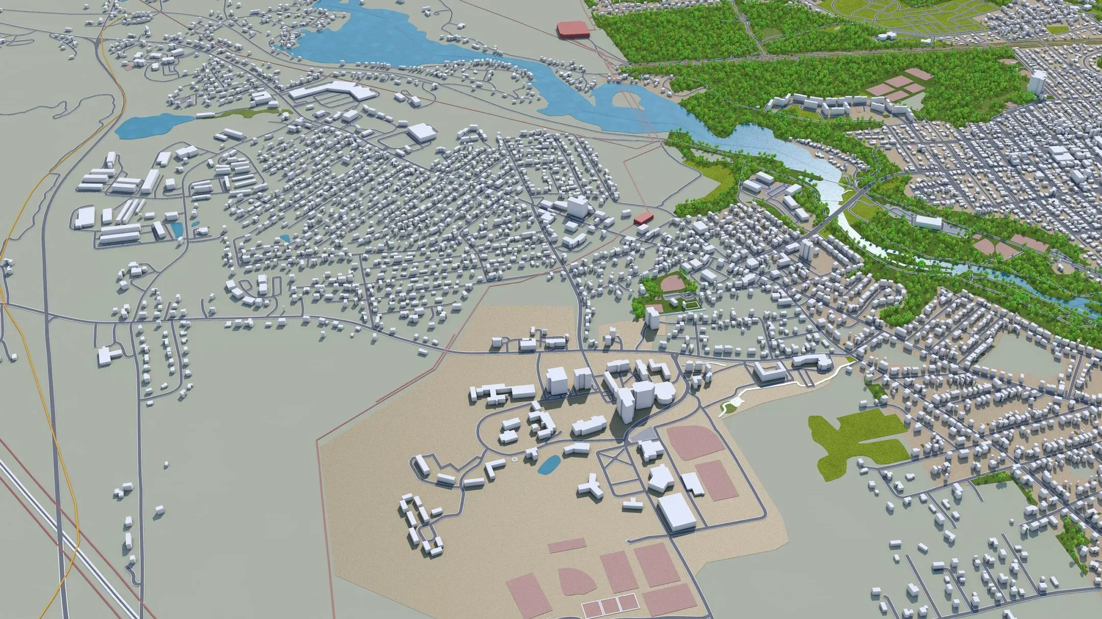 McAllen city Texas USA 3d model 40km