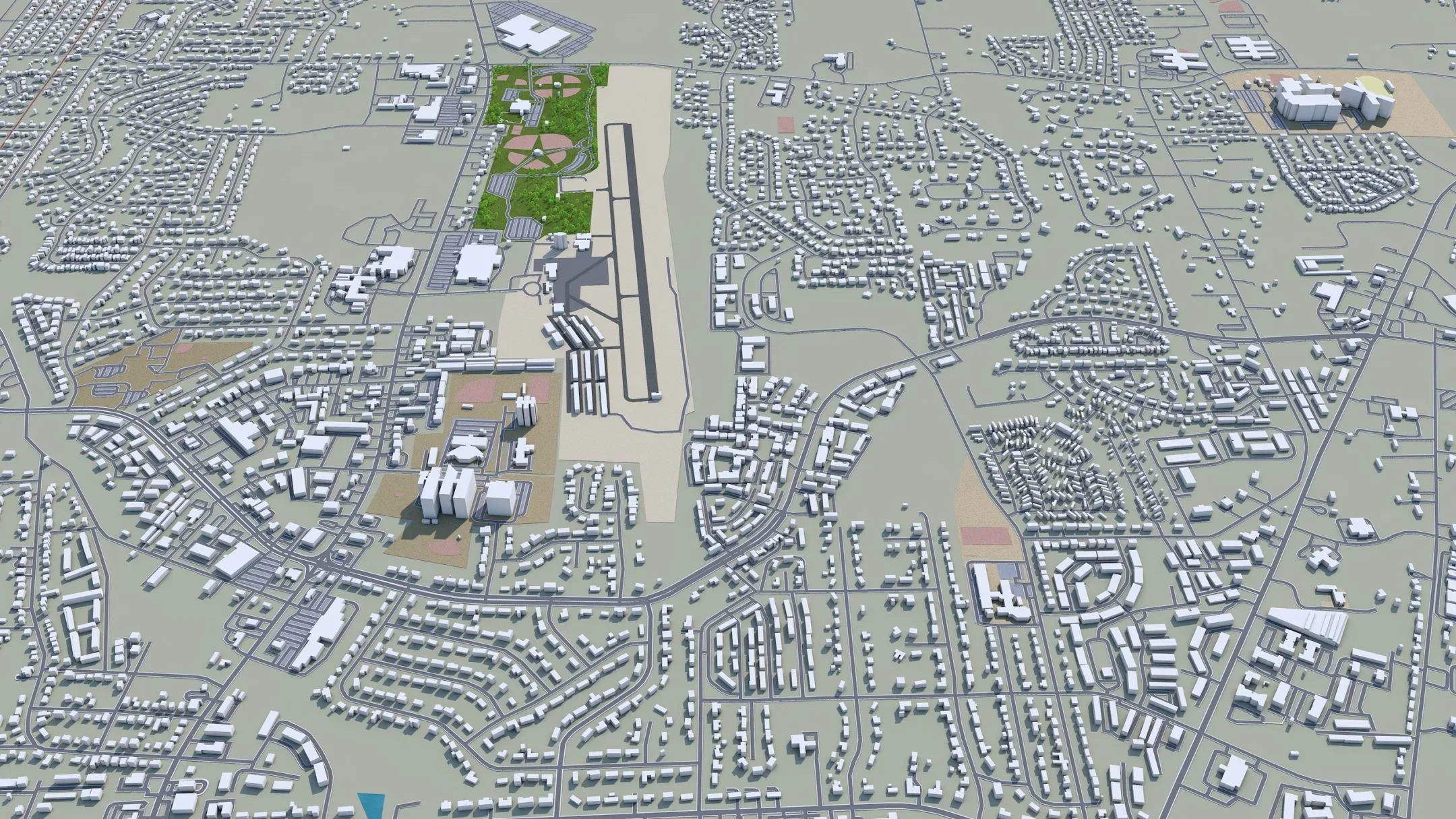 Murfreesboro city Tennessee USA 3d model 30km