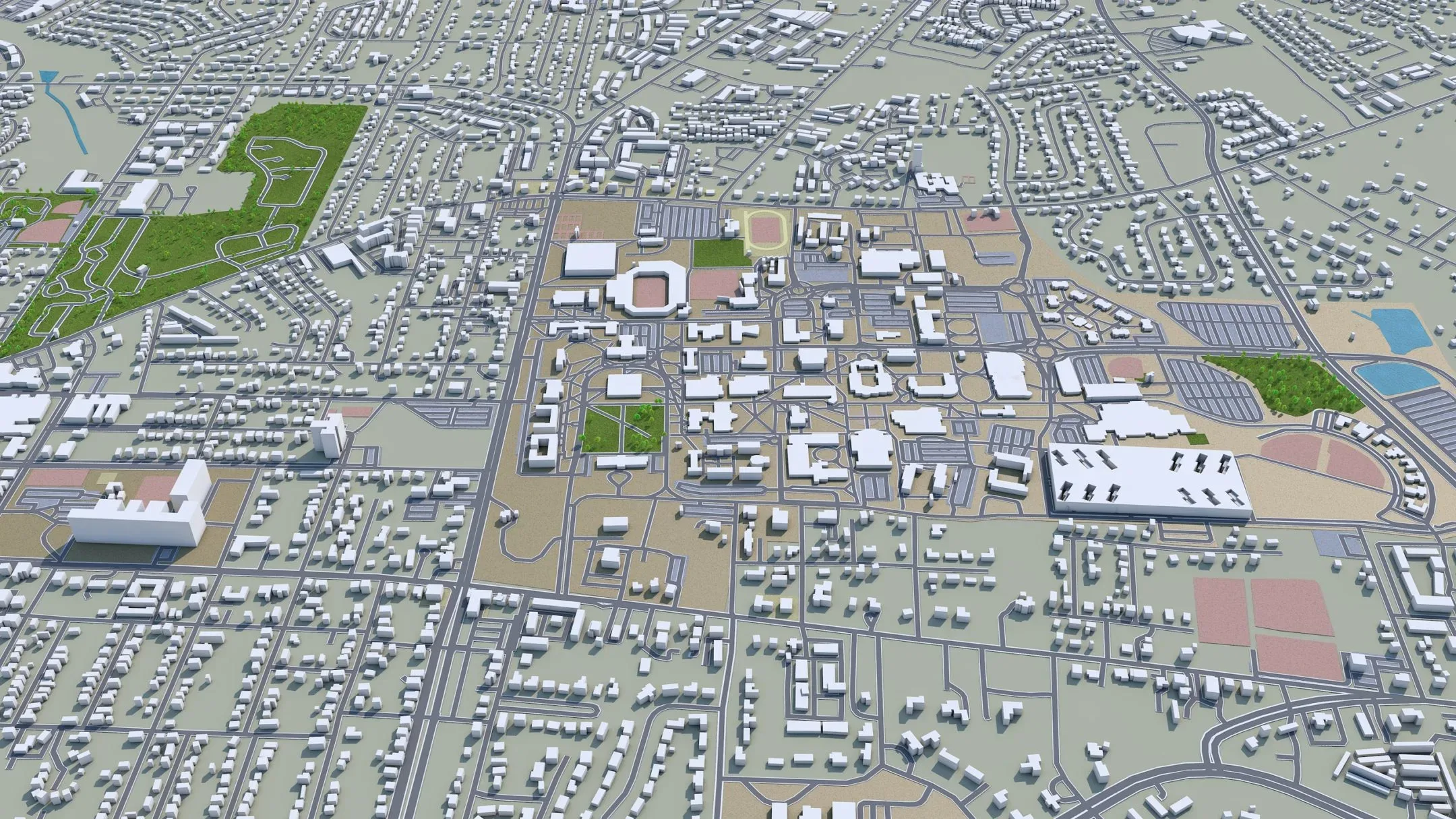 Murfreesboro city Tennessee USA 3d model 30km