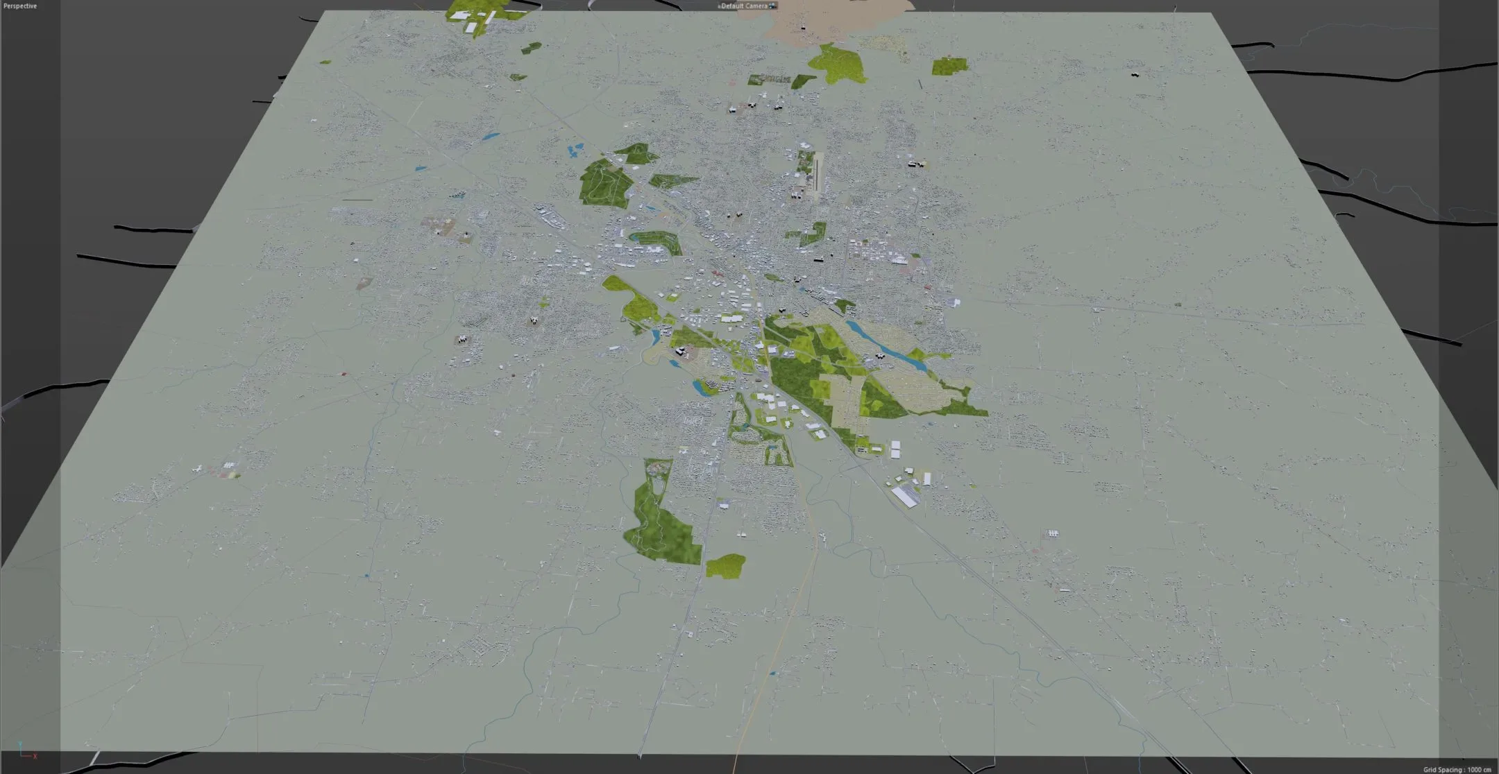 Murfreesboro city Tennessee USA 3d model 30km