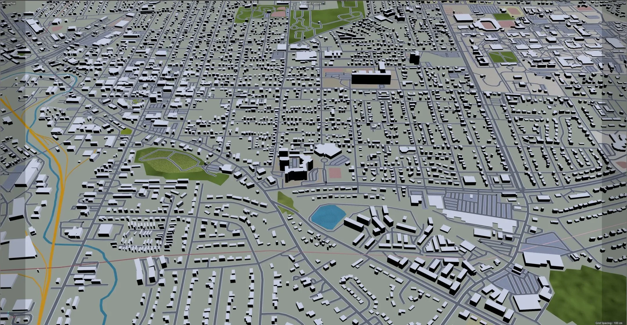 Murfreesboro city Tennessee USA 3d model 30km