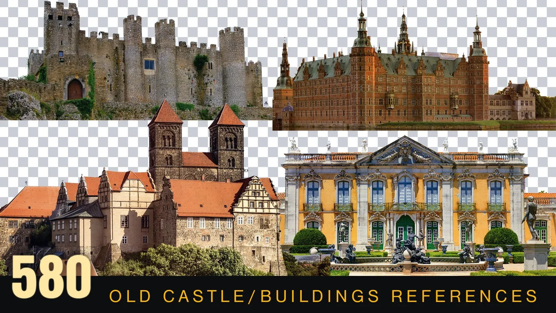 580 Castles | Old Buildings Reference Images