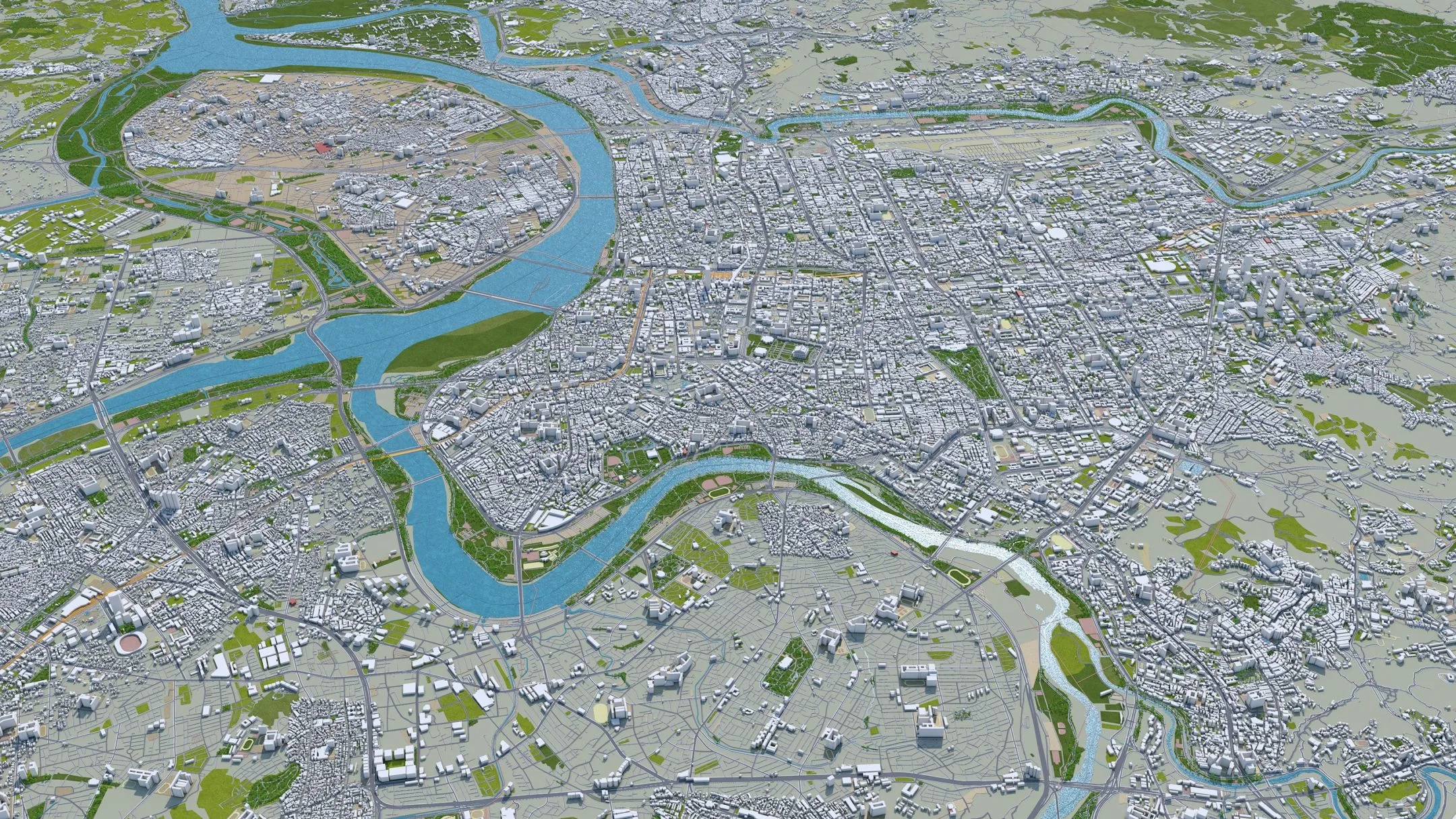 New Taipei city Taiwan 3d model 80 km