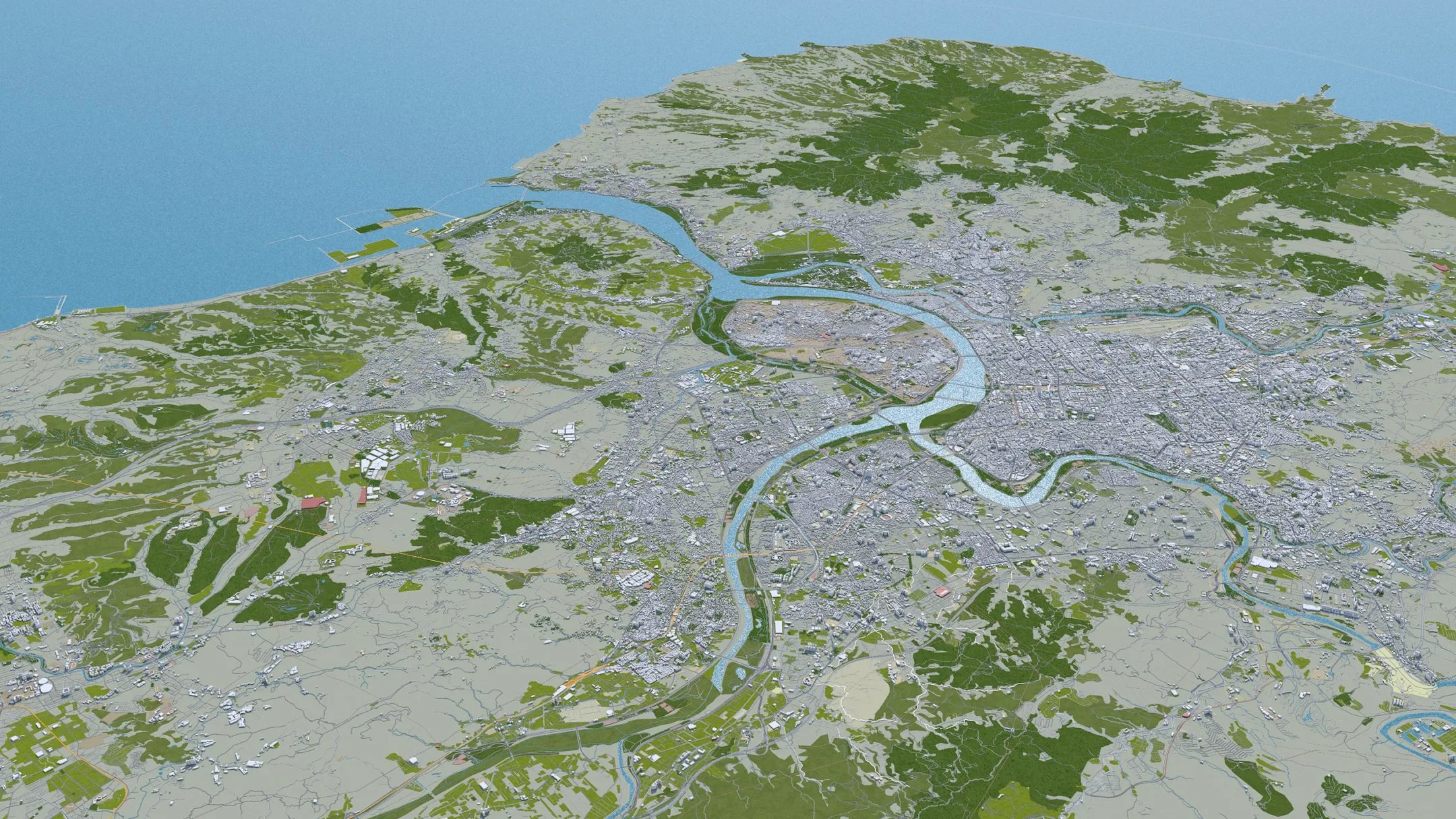 New Taipei city Taiwan 3d model 80 km