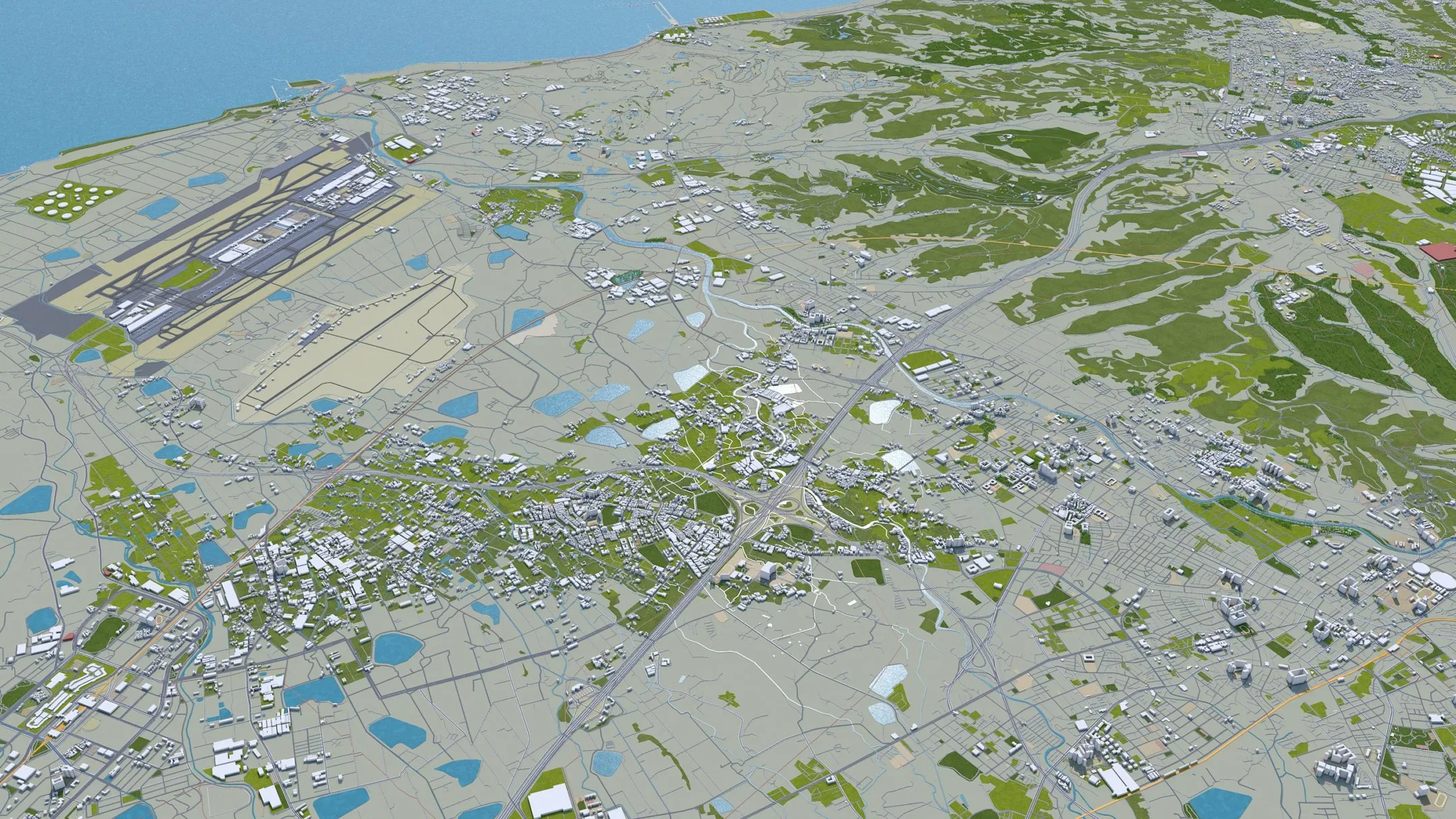 New Taipei city Taiwan 3d model 80 km