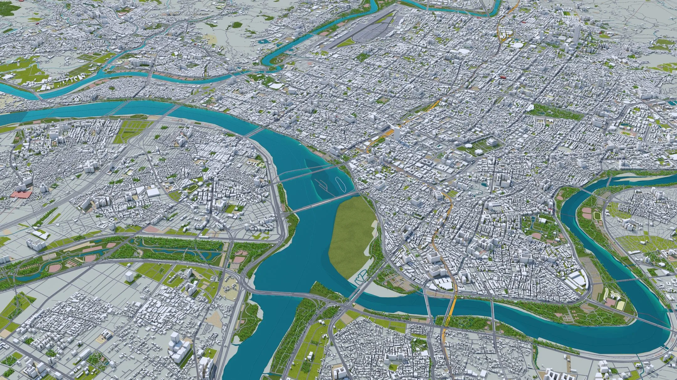 New Taipei city Taiwan 3d model 80 km