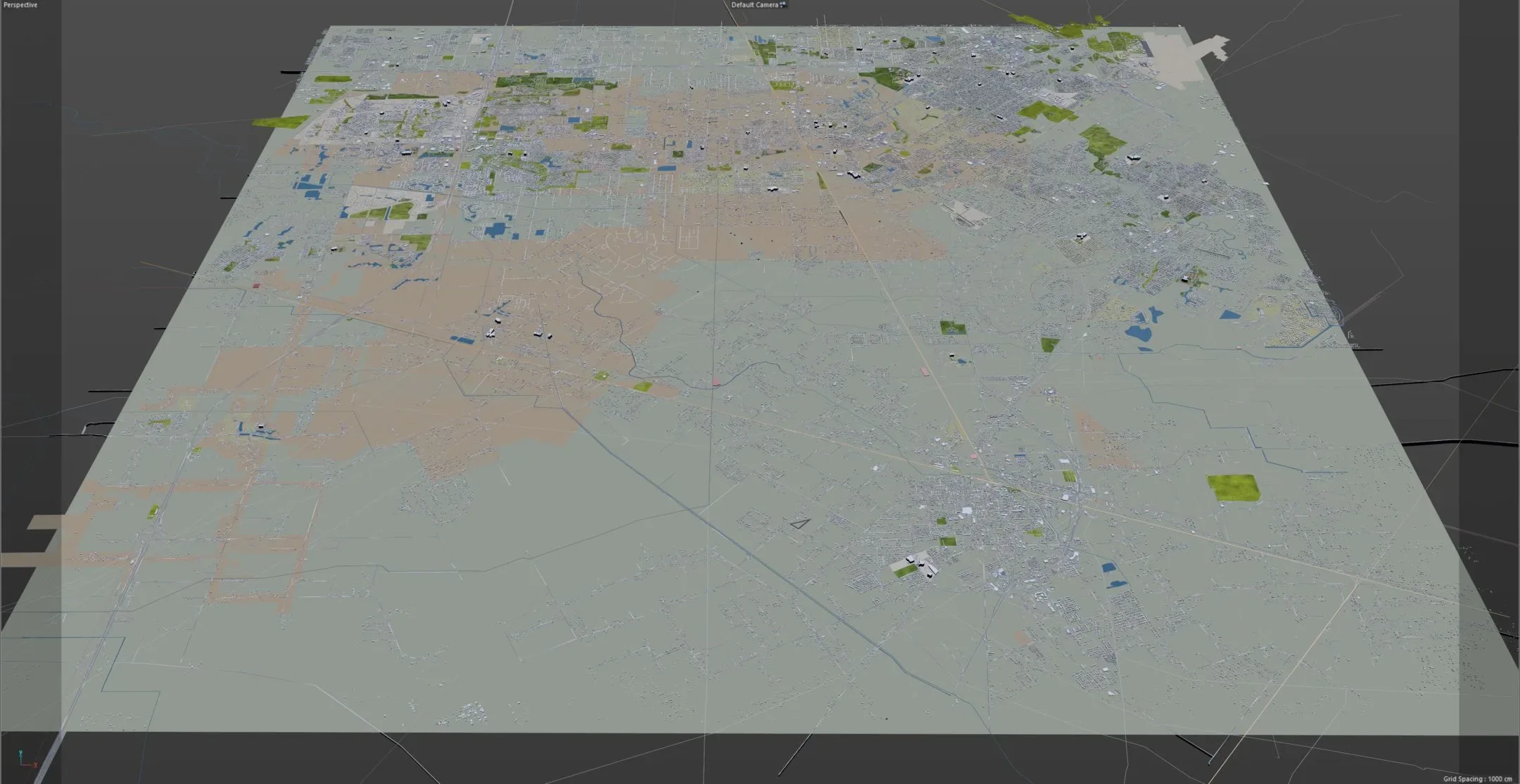 Pearland city Texas USA 3d model 30km