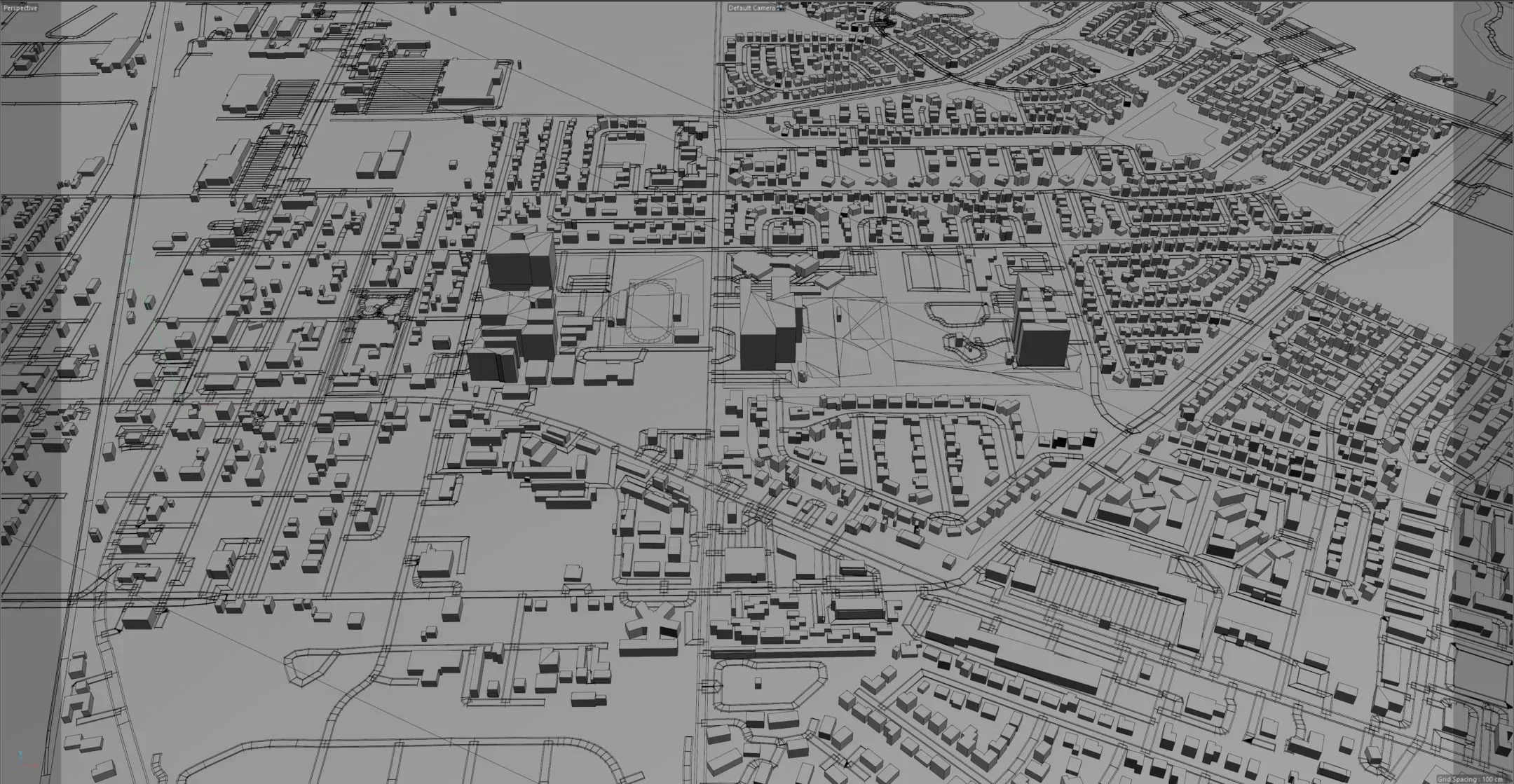 Pearland city Texas USA 3d model 30km