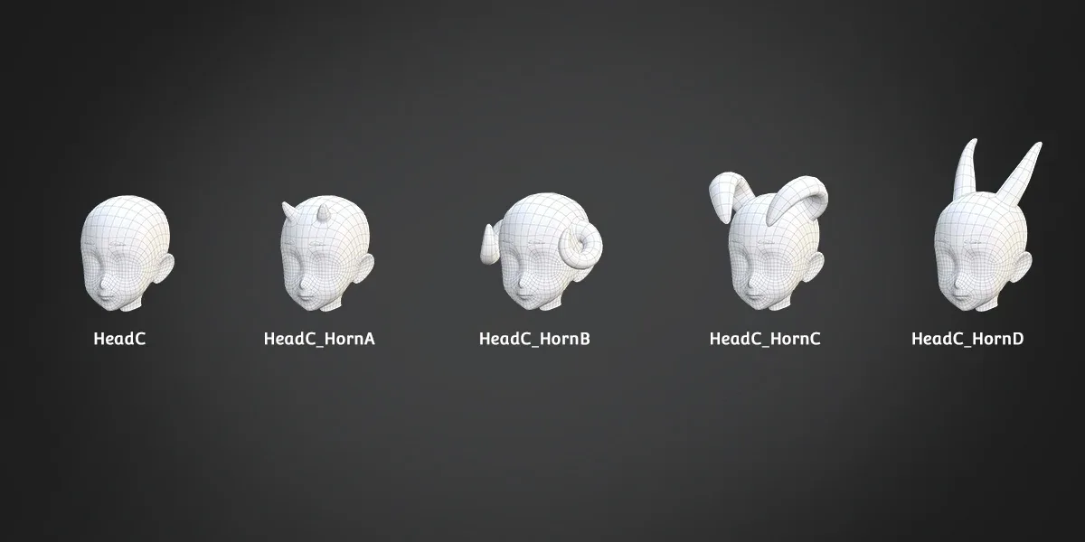 Customize Child Base Mesh-Anime Style