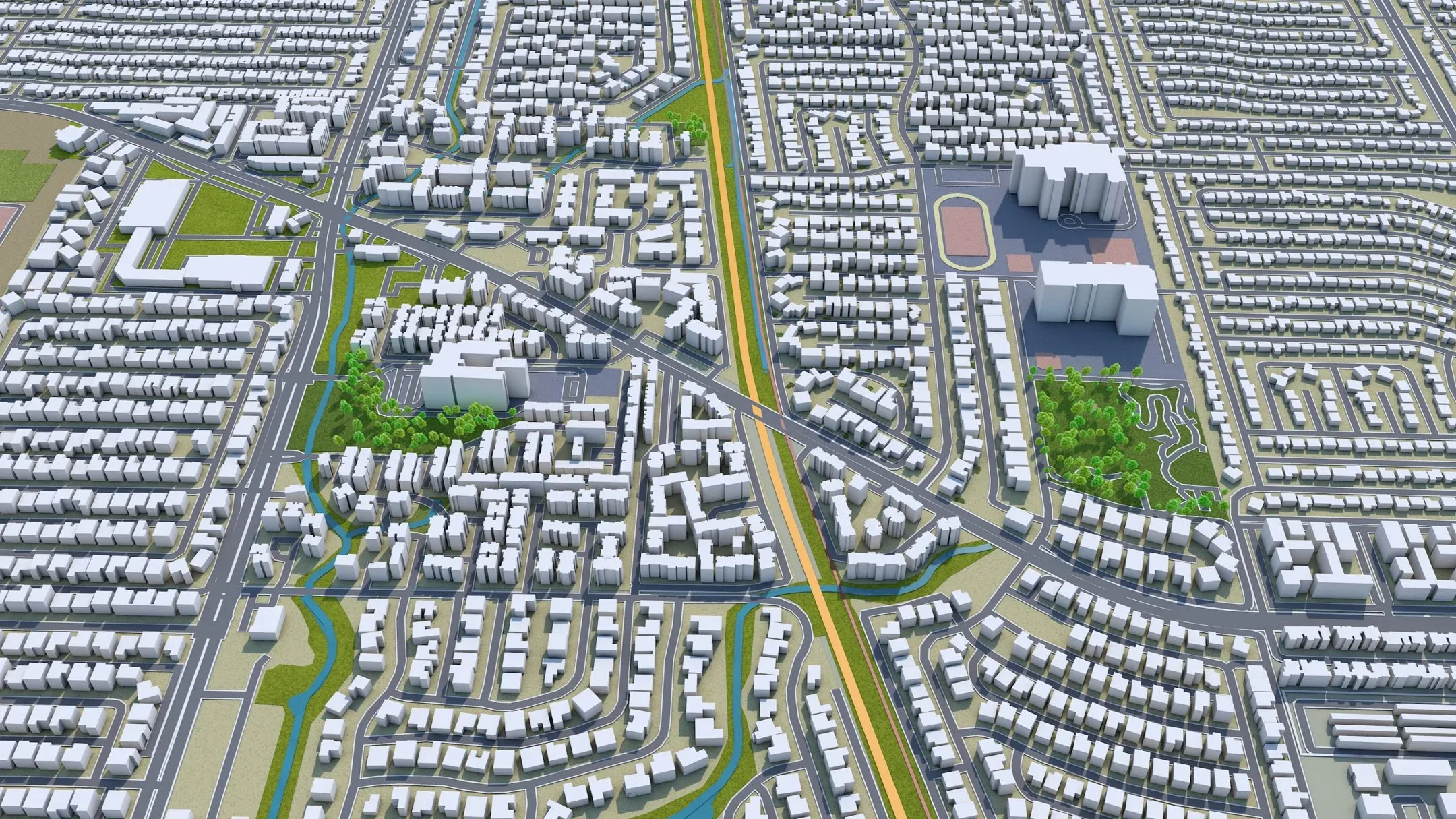 Richardson city Texas USA 3d model 25km