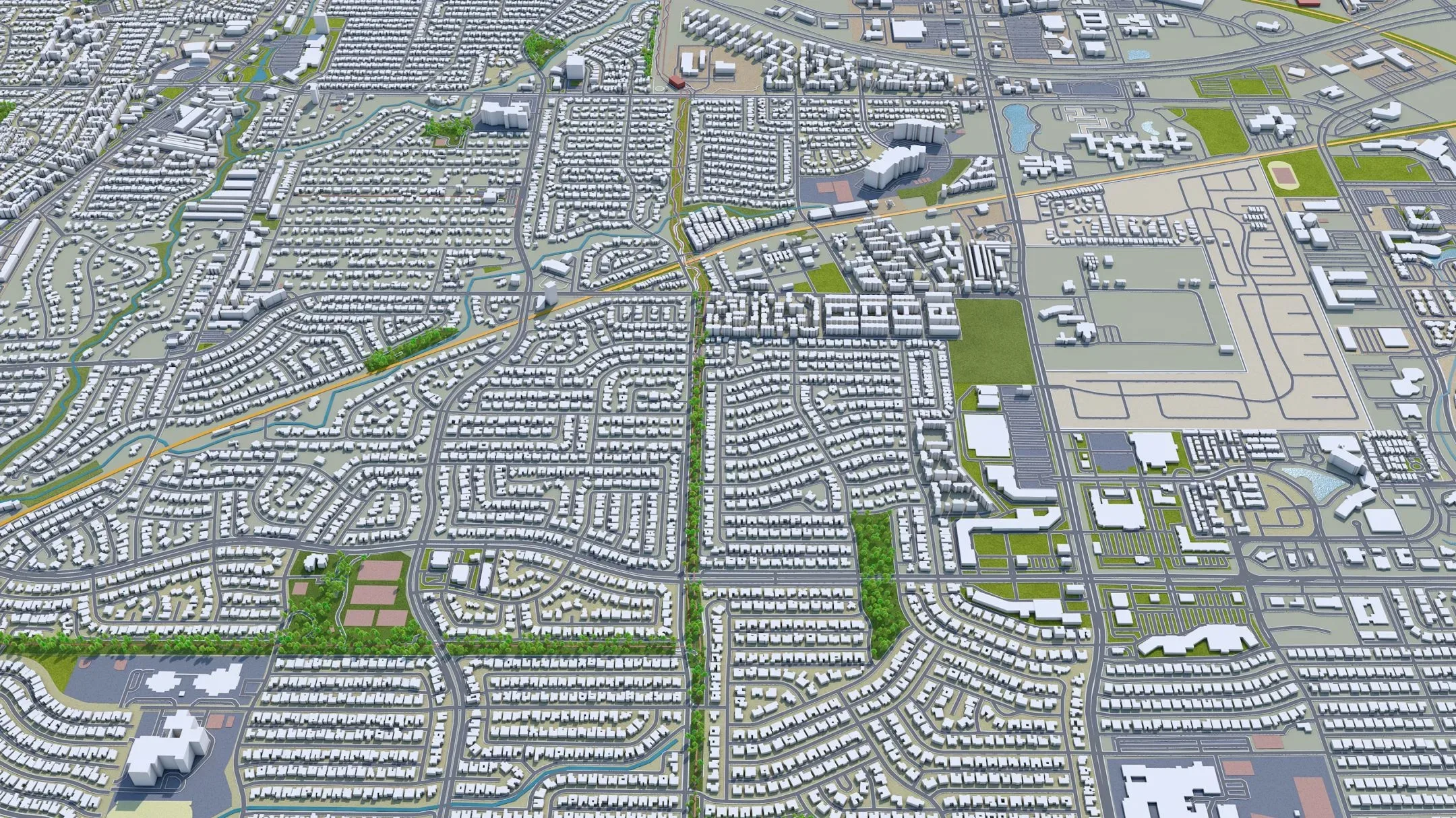 Richardson city Texas USA 3d model 25km