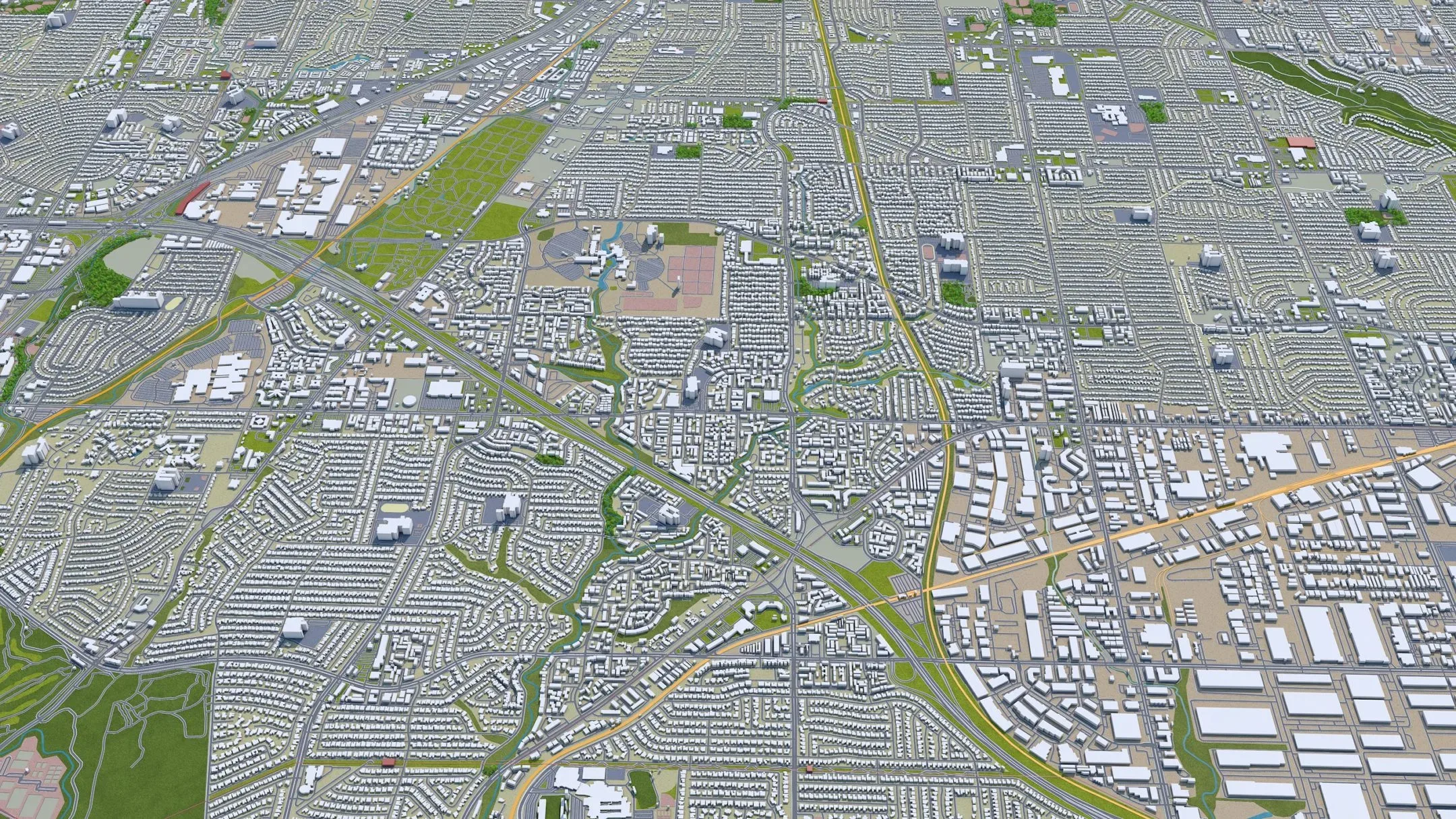 Richardson city Texas USA 3d model 25km