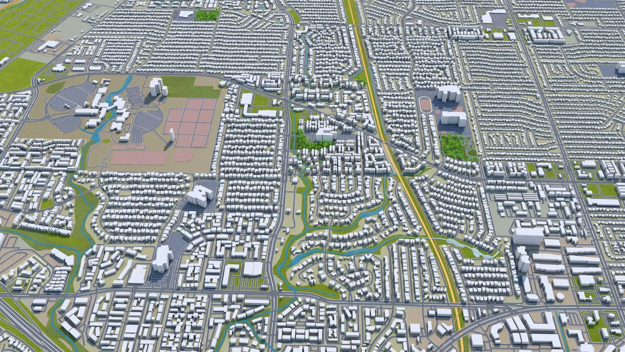 Richardson city Texas USA 3d model 25km