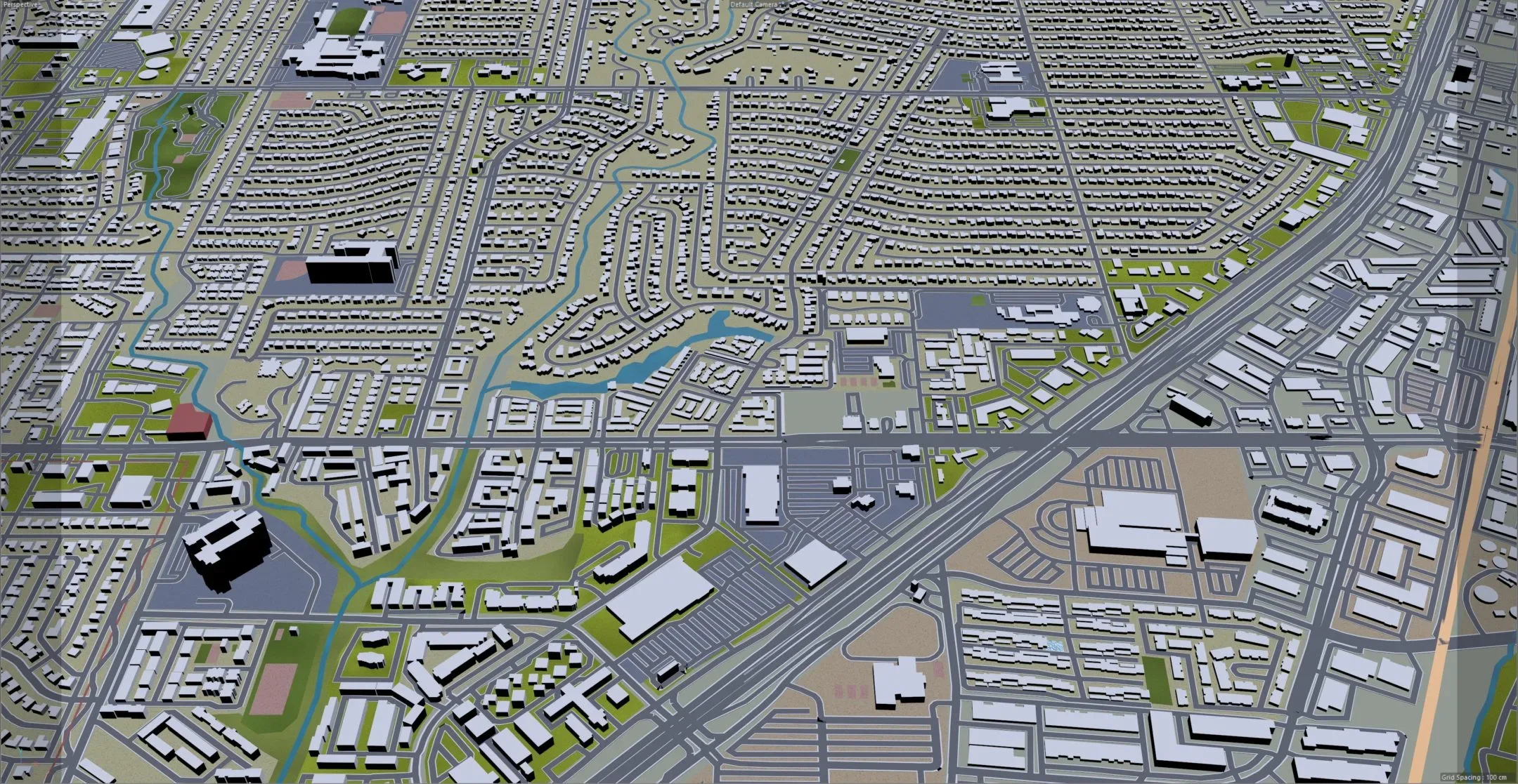 Richardson city Texas USA 3d model 25km