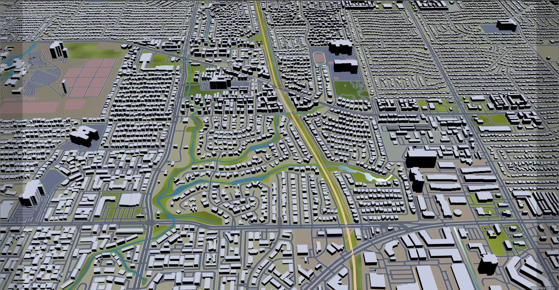 Richardson city Texas USA 3d model 25km