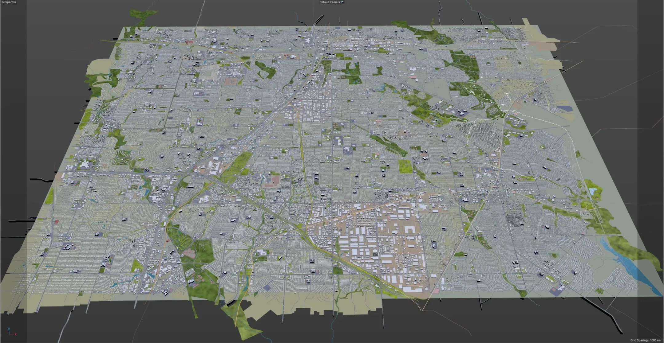 Richardson city Texas USA 3d model 25km