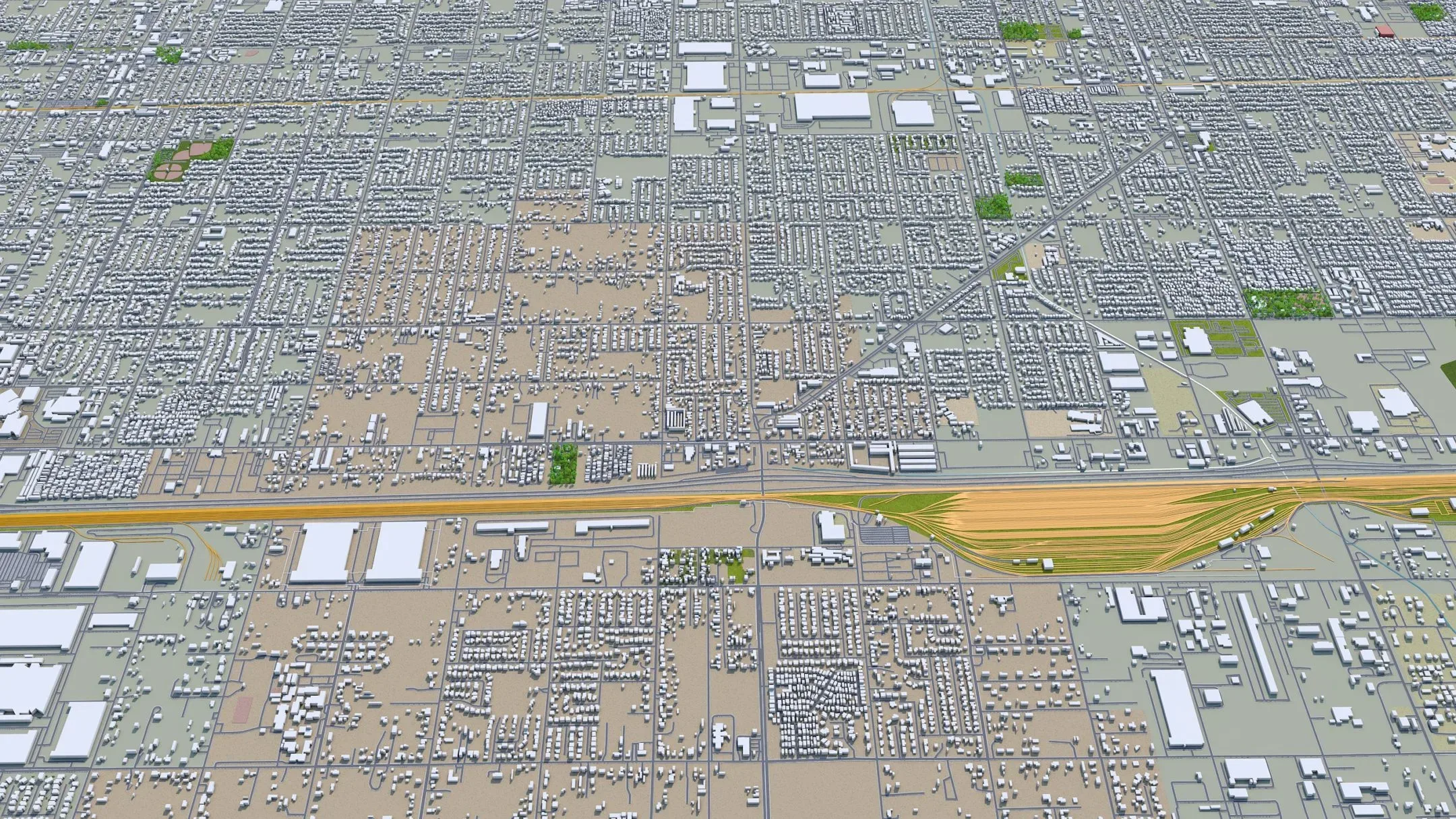 San Bernardino city California USA 3d model 40km