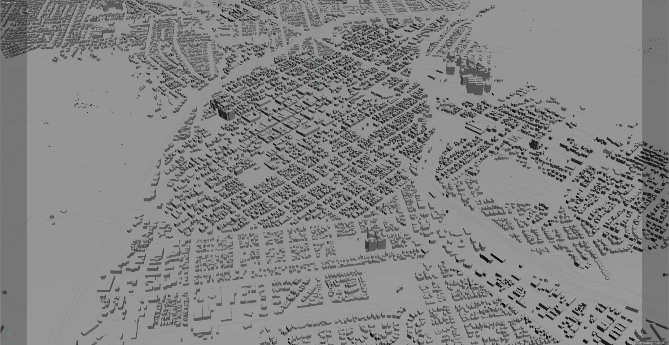 San Luis Obispo city California USA 3d model 20km