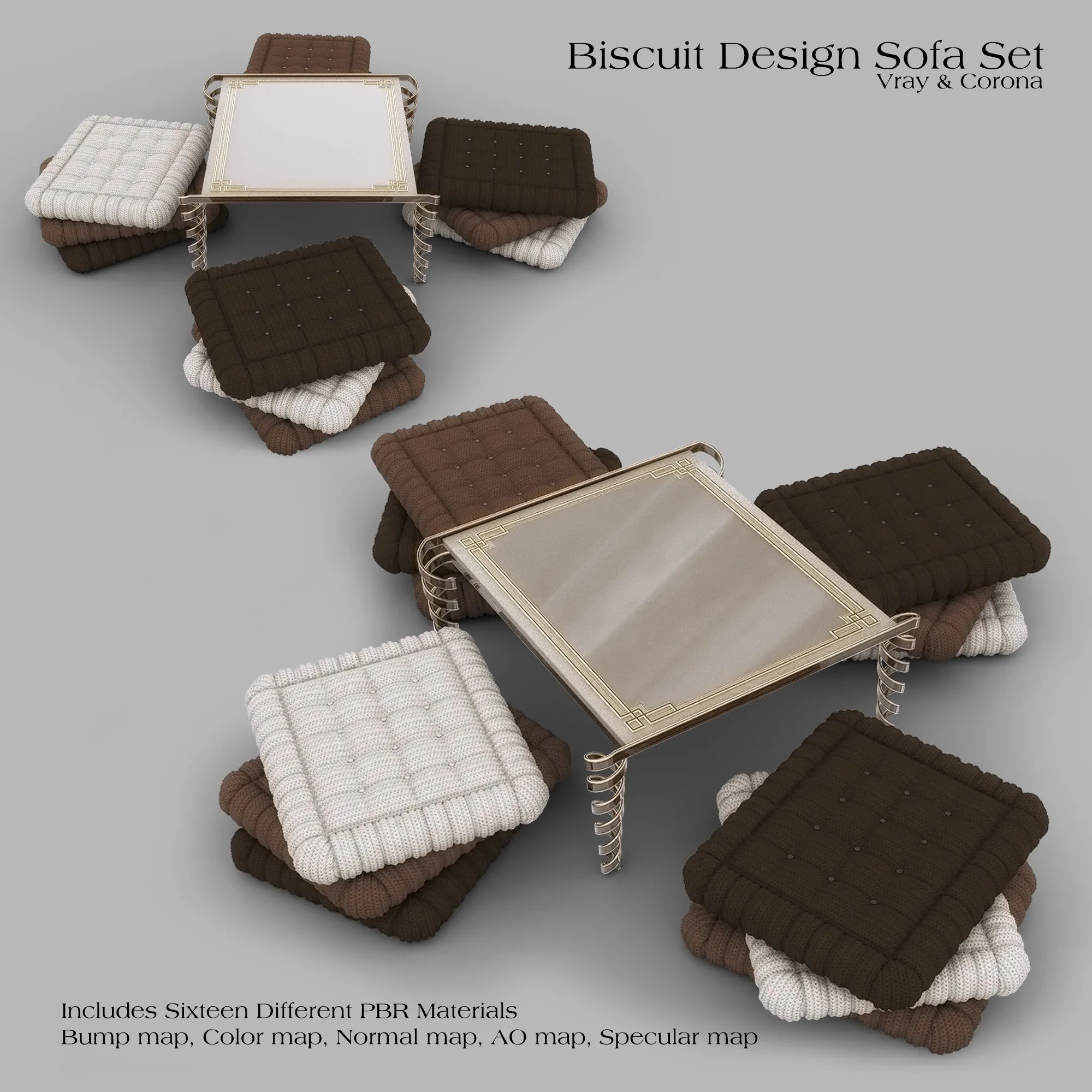 Biscuit Design Sofa Set