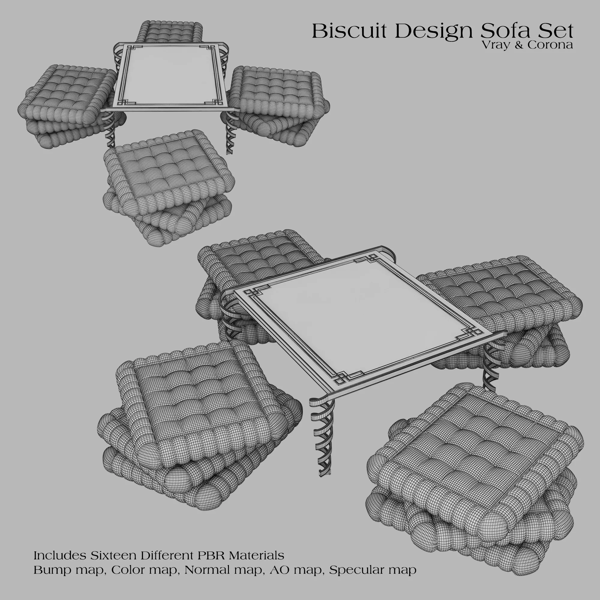 Biscuit Design Sofa Set