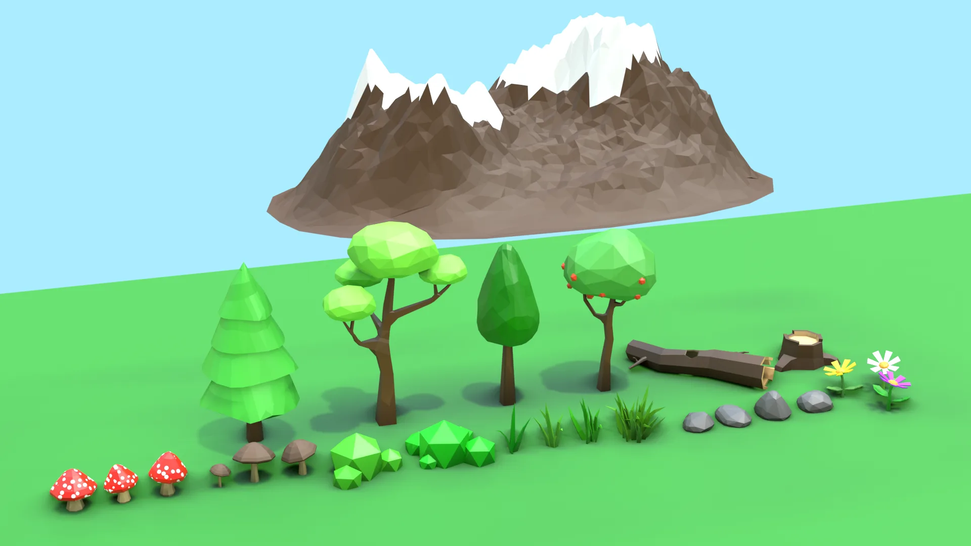 Low Poly Nature Assets