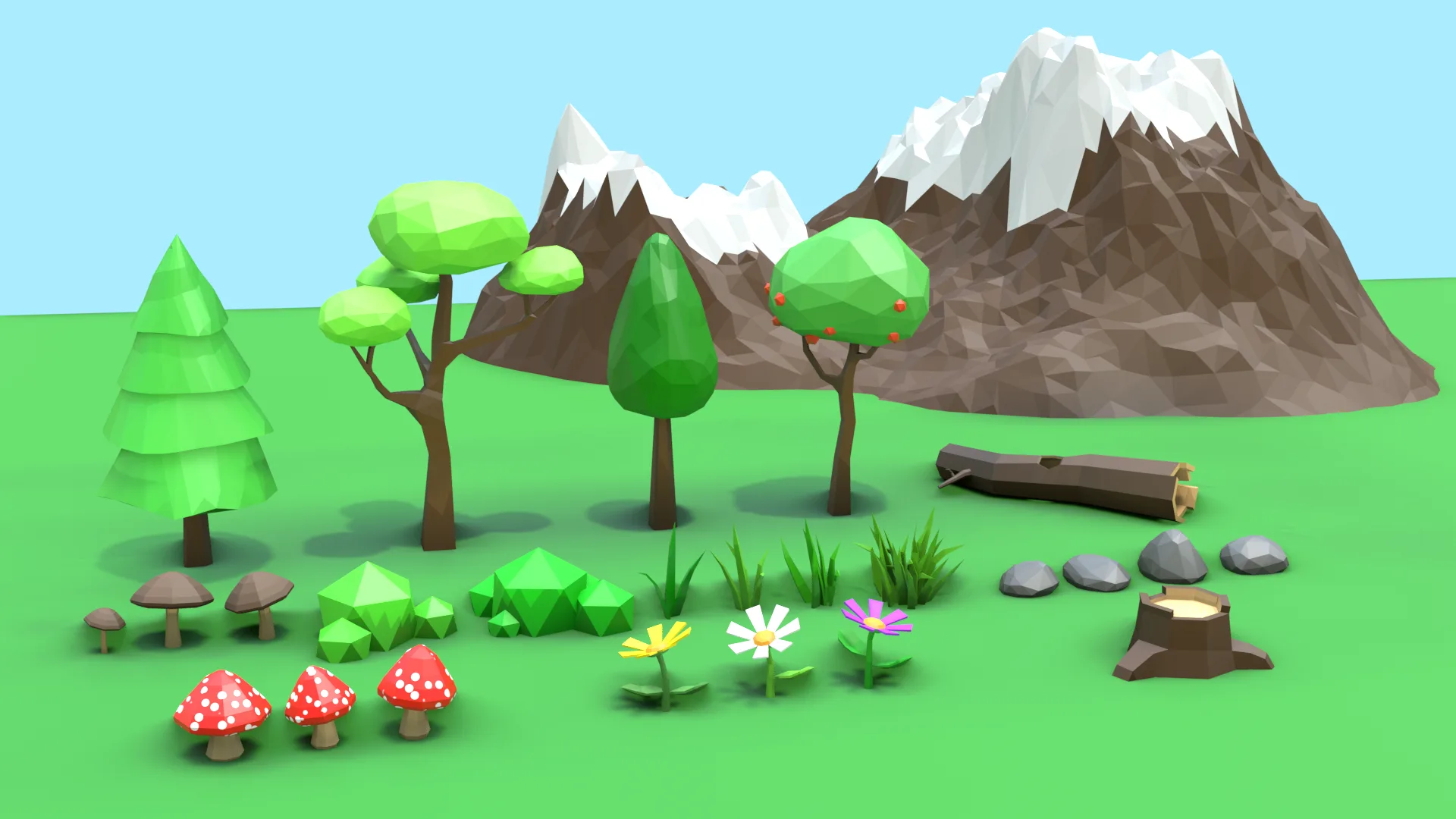 Low Poly Nature Assets