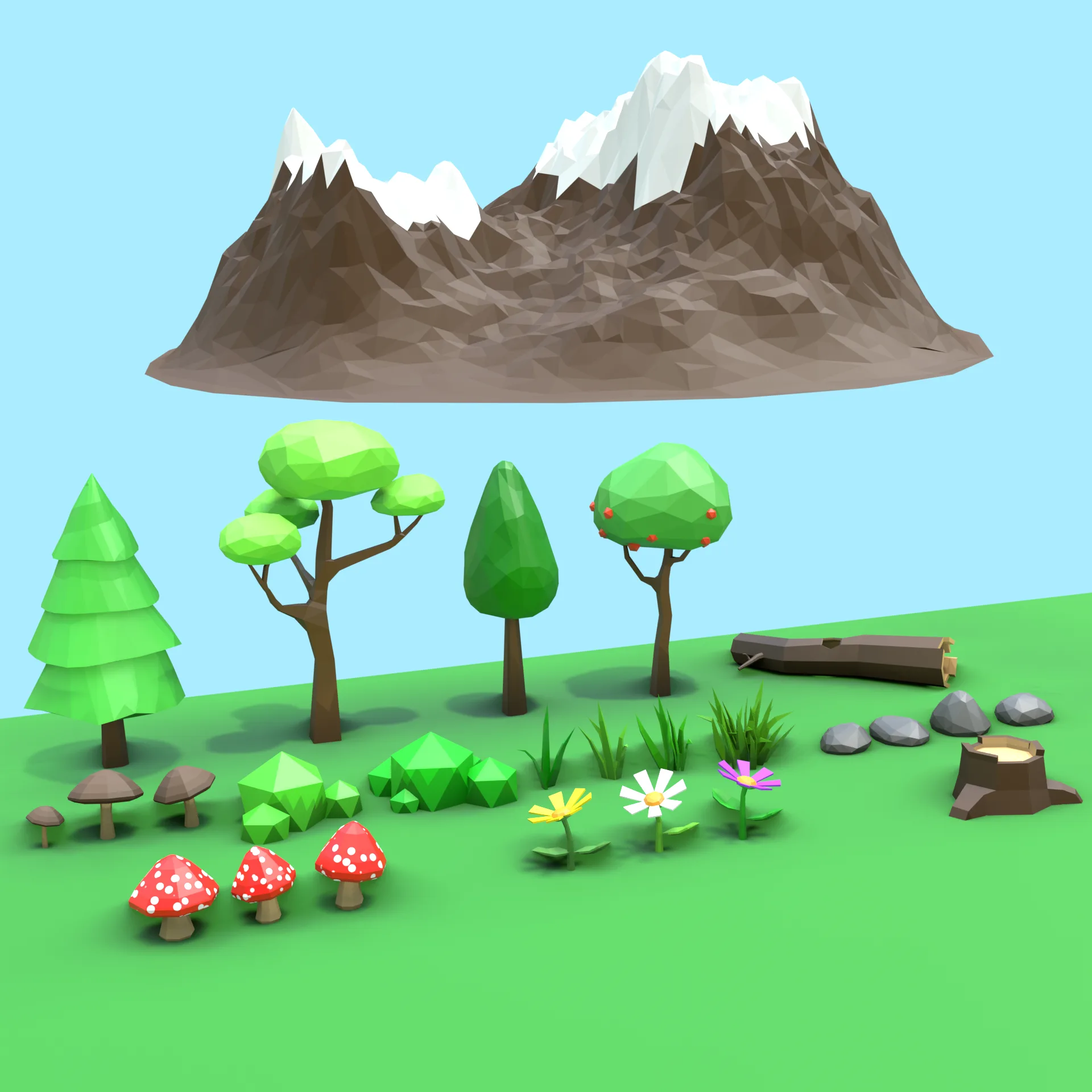 Low Poly Nature Assets