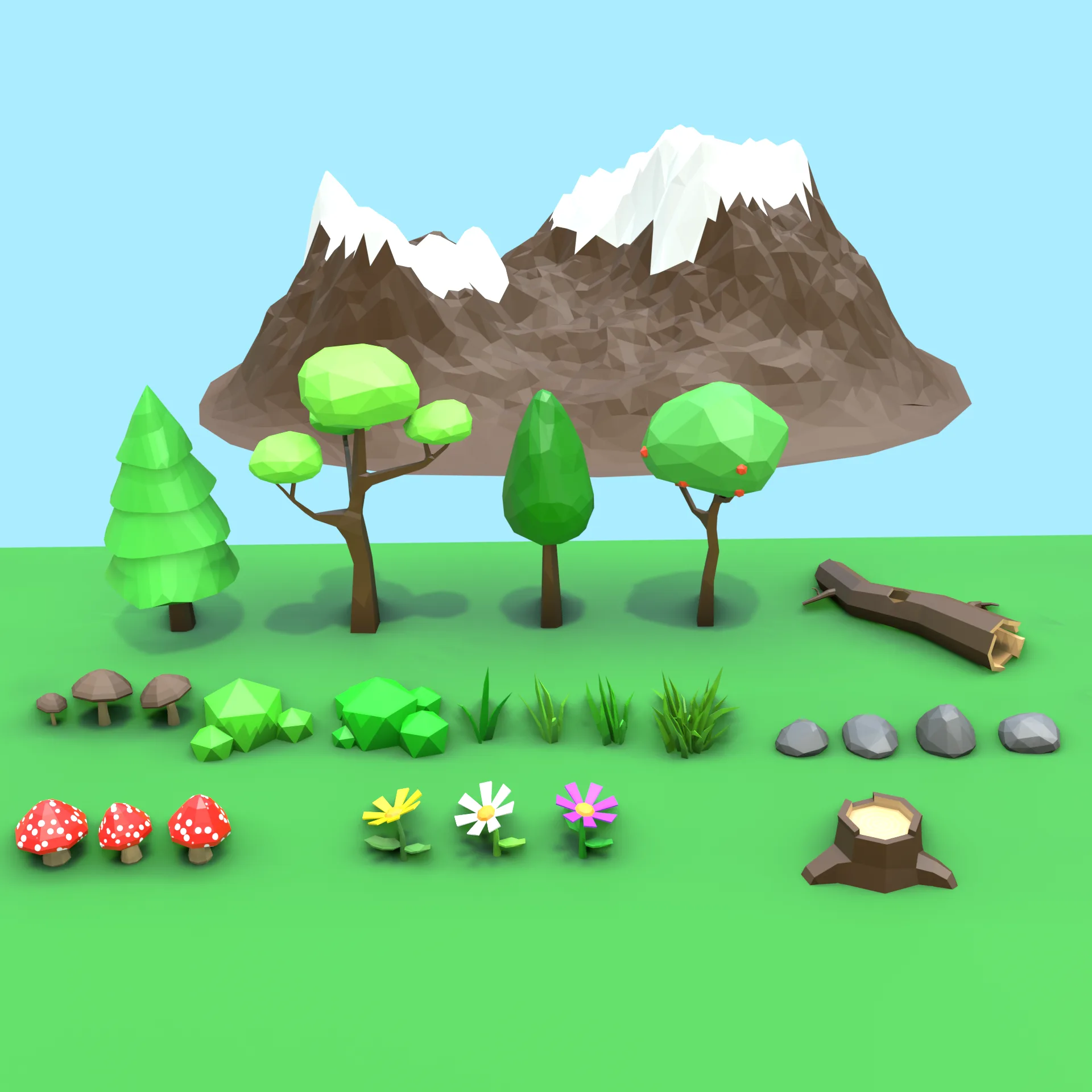 Low Poly Nature Assets