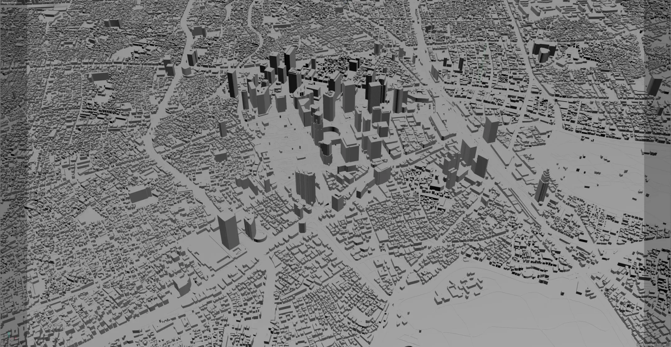 Shinjuku city Japan 3d model 20km