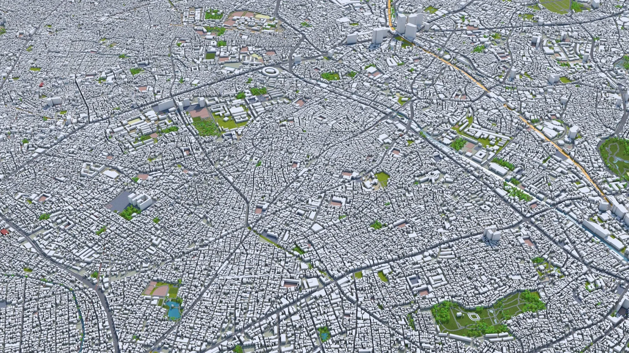 Shinjuku city Japan 3d model 20km