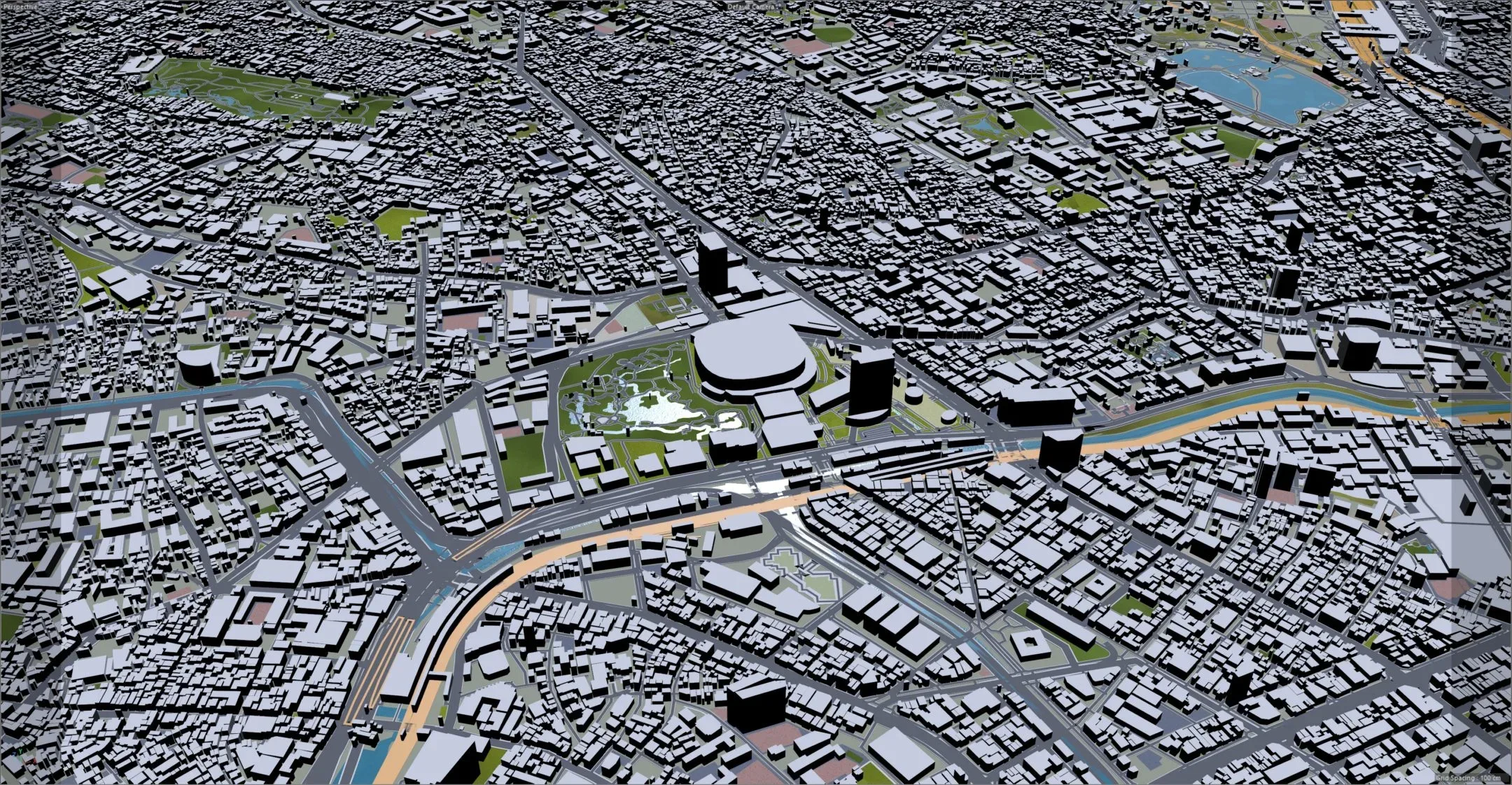 Shinjuku city Japan 3d model 20km