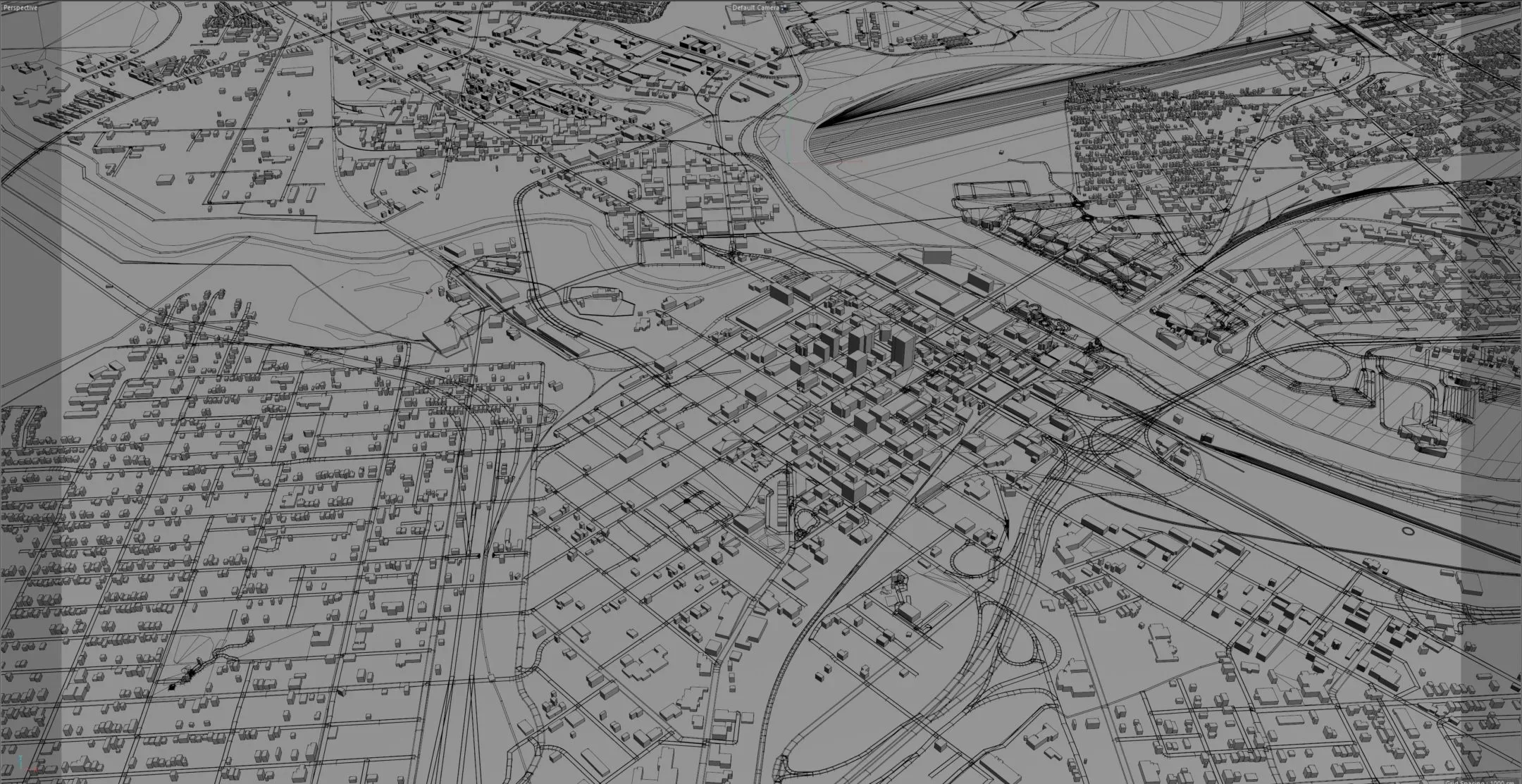Shreveport city Louisiana USA 3d model 40km