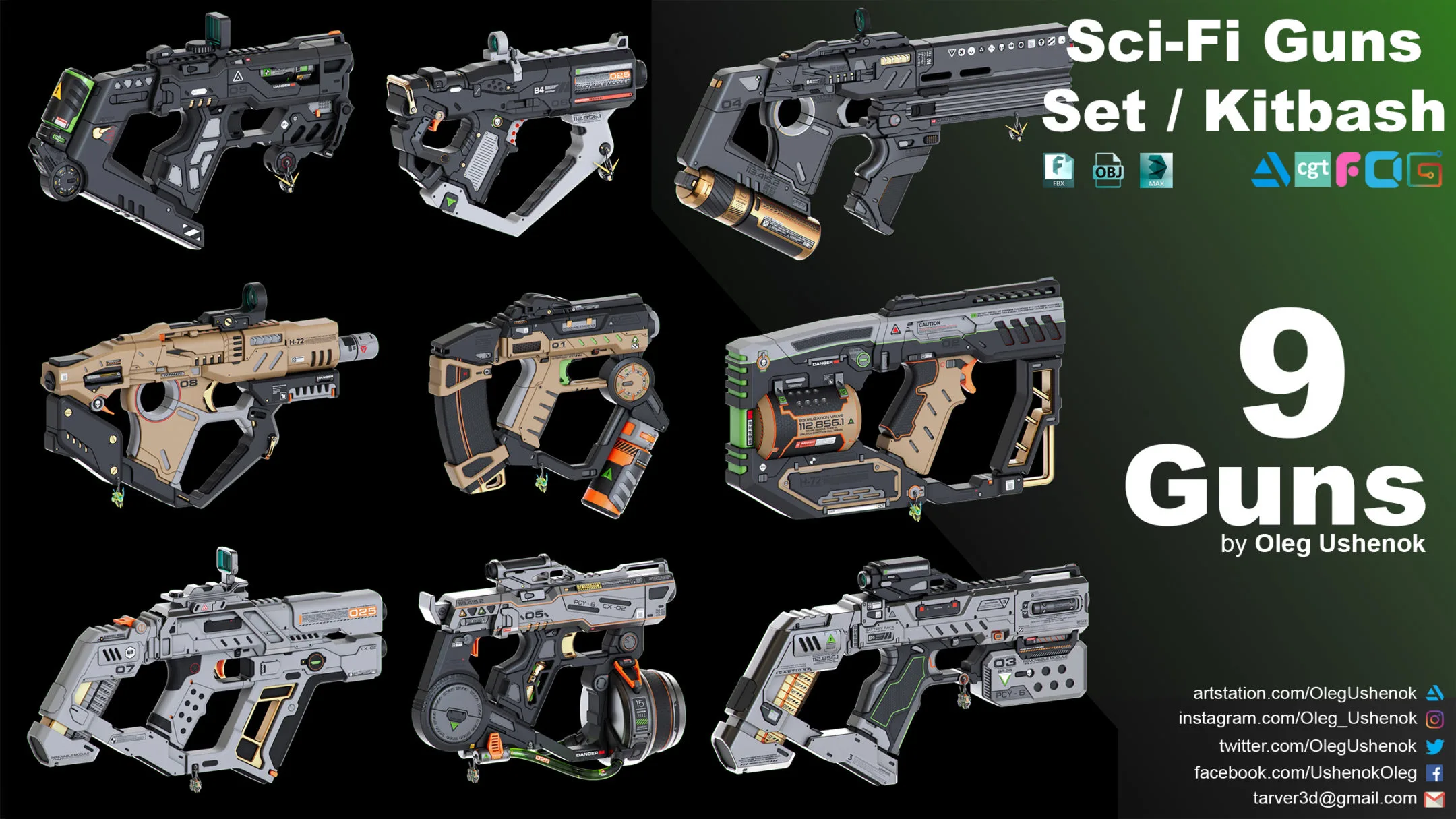 Sci-Fi Guns Set Kitbash