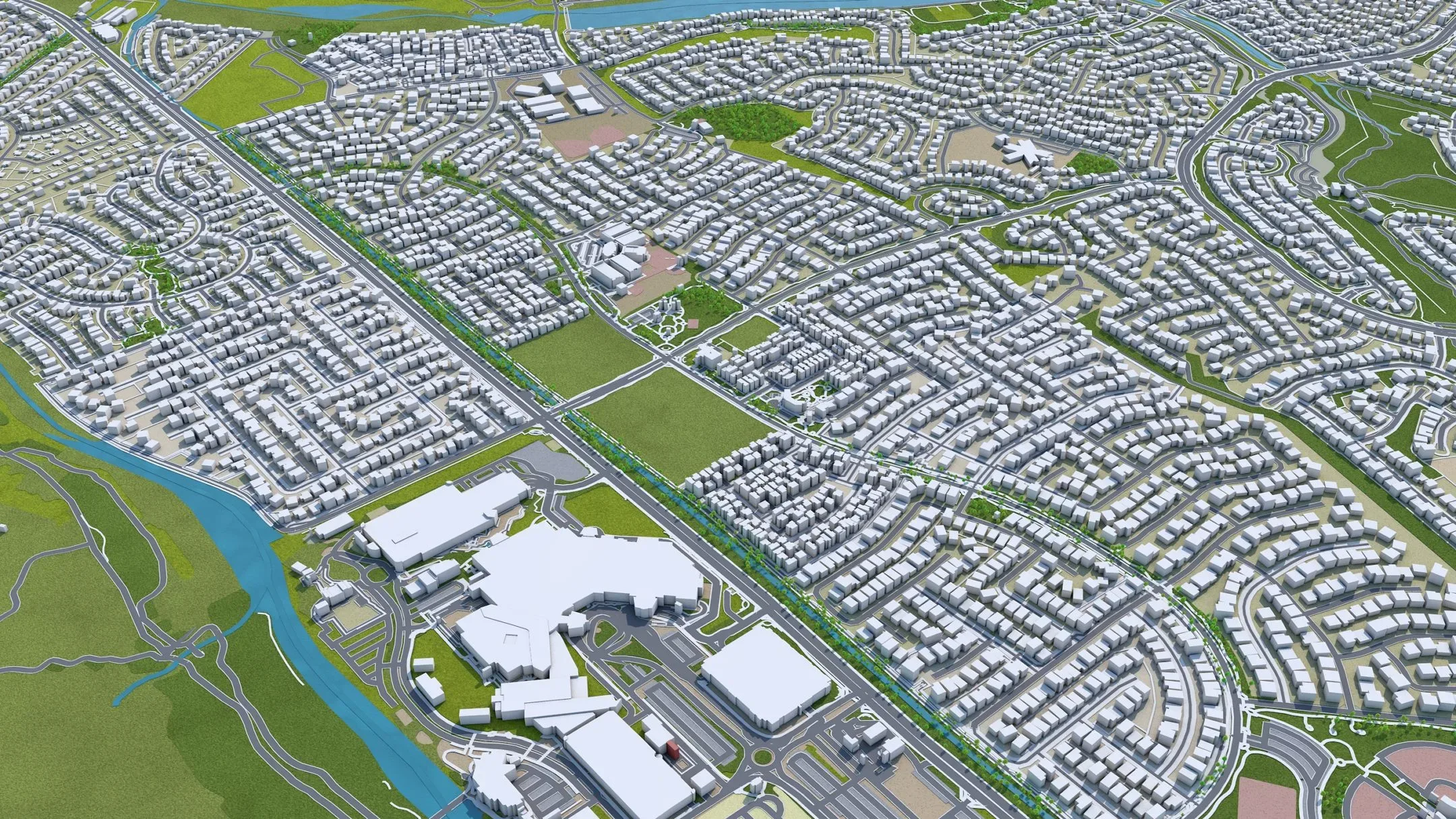 Temecula city California USA 3d model 20km