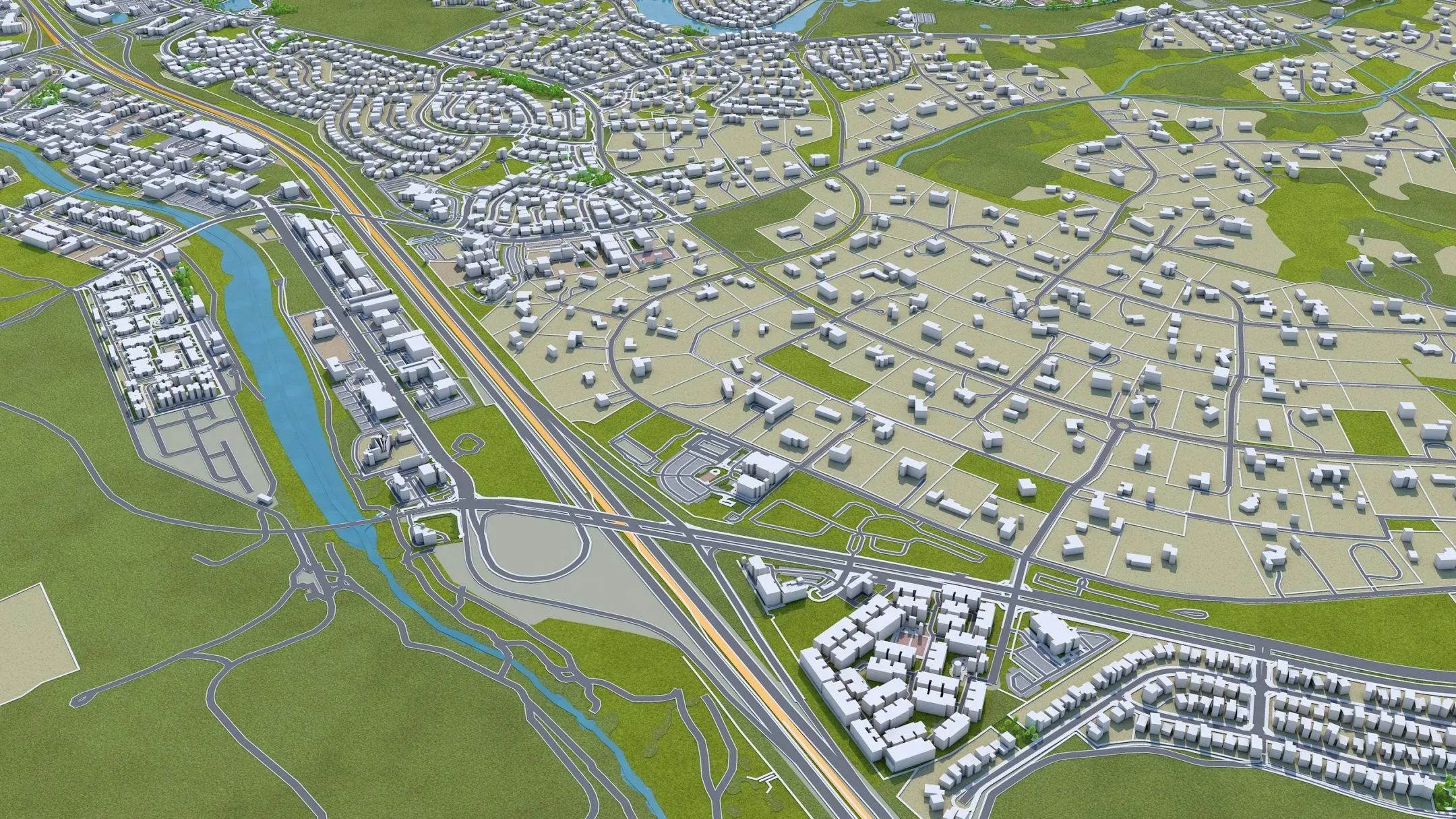 Temecula city California USA 3d model 20km